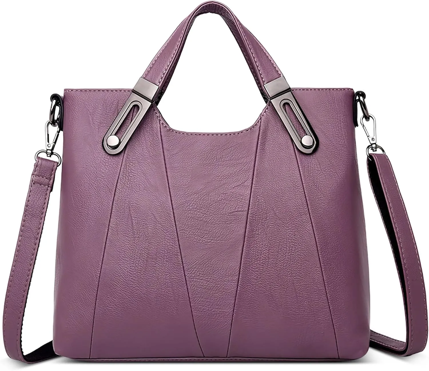 DEEVORCA Handbags for Women Elegant Woman Shoulder Bag Splice Design Shoulder Bags Retro Shoulder Bags for Women Ladies Hobo Bags Ladies Shopping Casual Shoulder Bags PU Leather