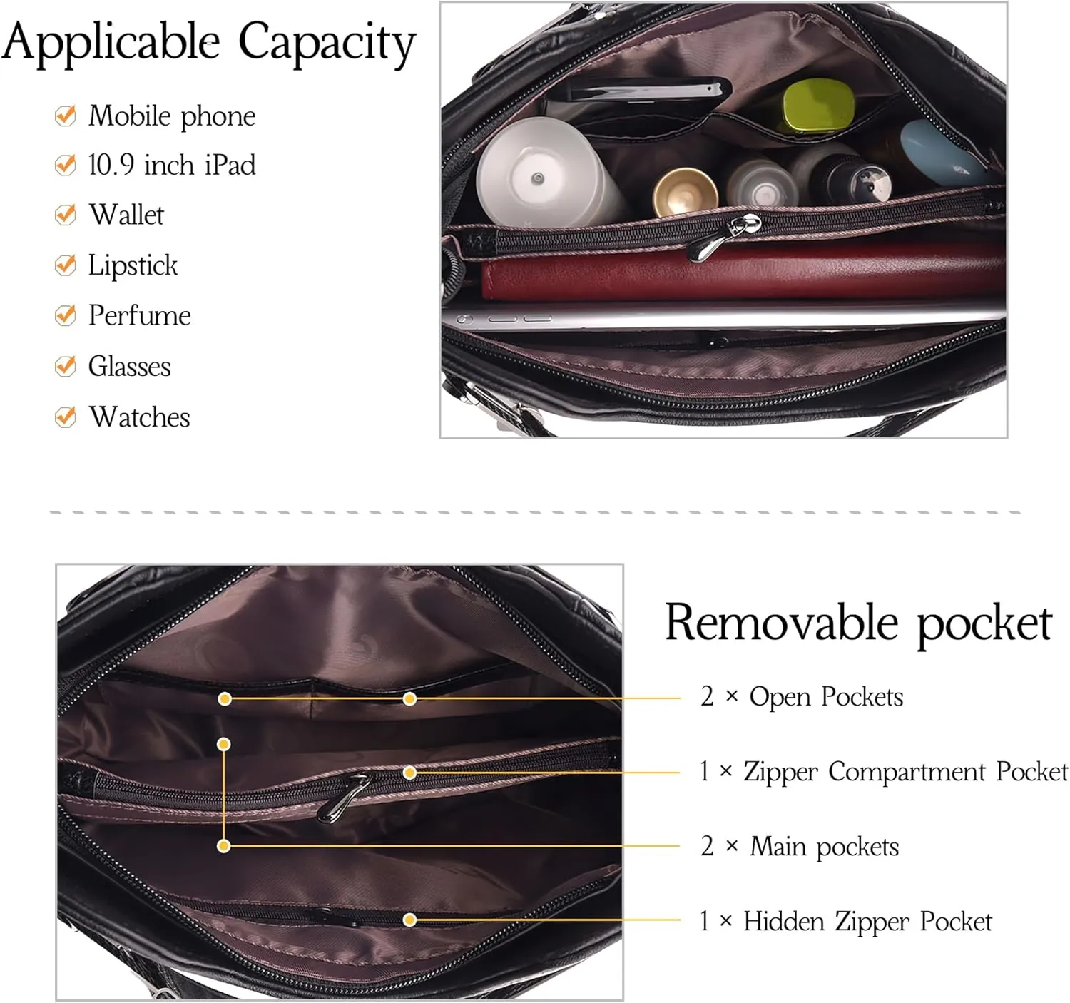 DEEVORCA Handbags for Women Elegant Woman Shoulder Bag Splice Design Shoulder Bags Retro Shoulder Bags for Women Ladies Hobo Bags Ladies Shopping Casual Shoulder Bags PU Leather