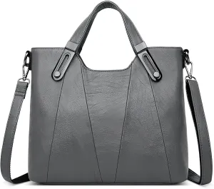 DEEVORCA Handbags for Women Elegant Woman Shoulder Bag Splice Design Shoulder Bags Retro Shoulder Bags for Women Ladies Hobo Bags Ladies Shopping Casual Shoulder Bags PU Leather