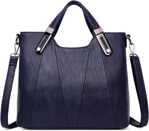 DEEVORCA Handbags for Women Elegant Woman Shoulder Bag Splice Design Shoulder Bags Retro Shoulder Bags for Women Ladies Hobo Bags Ladies Shopping Casual Shoulder Bags PU Leather