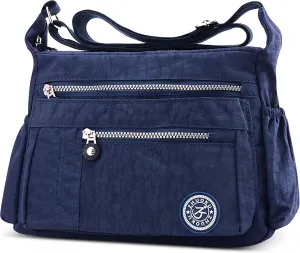 DEEVORCA Shoulder Bags Women's Casual Messenger Bag Fashion Multiple Pockets Nylon Waterproof Lightweight Shoulder Bag Daily Travel Work Shopping Shoulder Bags