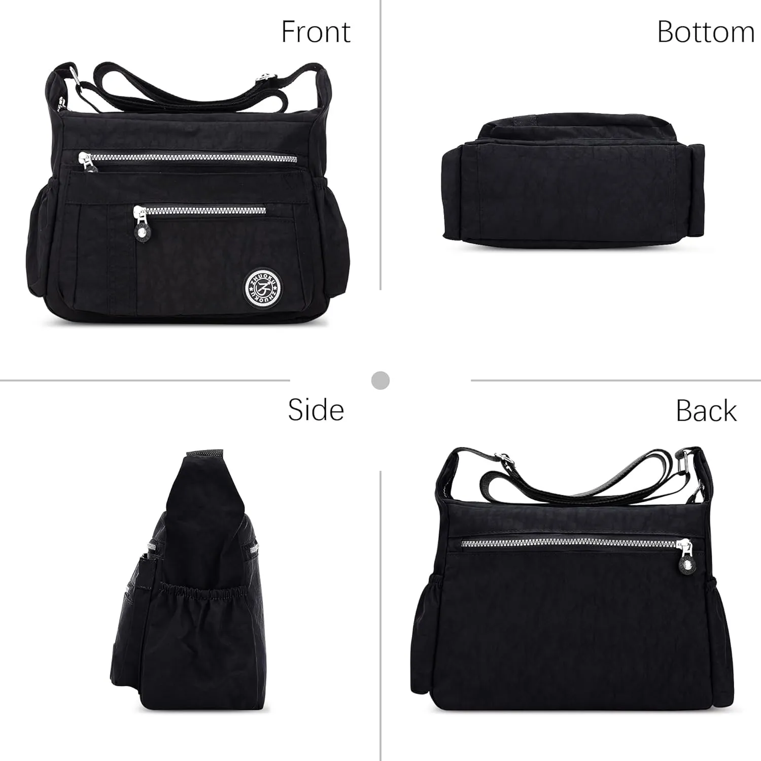 DEEVORCA Shoulder Bags Women's Casual Messenger Bag Fashion Multiple Pockets Nylon Waterproof Lightweight Shoulder Bag Daily Travel Work Shopping Shoulder Bags
