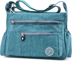 DEEVORCA Shoulder Bags Women's Casual Messenger Bag Fashion Multiple Pockets Nylon Waterproof Lightweight Shoulder Bag Daily Travel Work Shopping Shoulder Bags