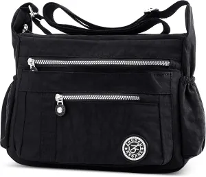 DEEVORCA Shoulder Bags Women's Casual Messenger Bag Fashion Multiple Pockets Nylon Waterproof Lightweight Shoulder Bag Daily Travel Work Shopping Shoulder Bags