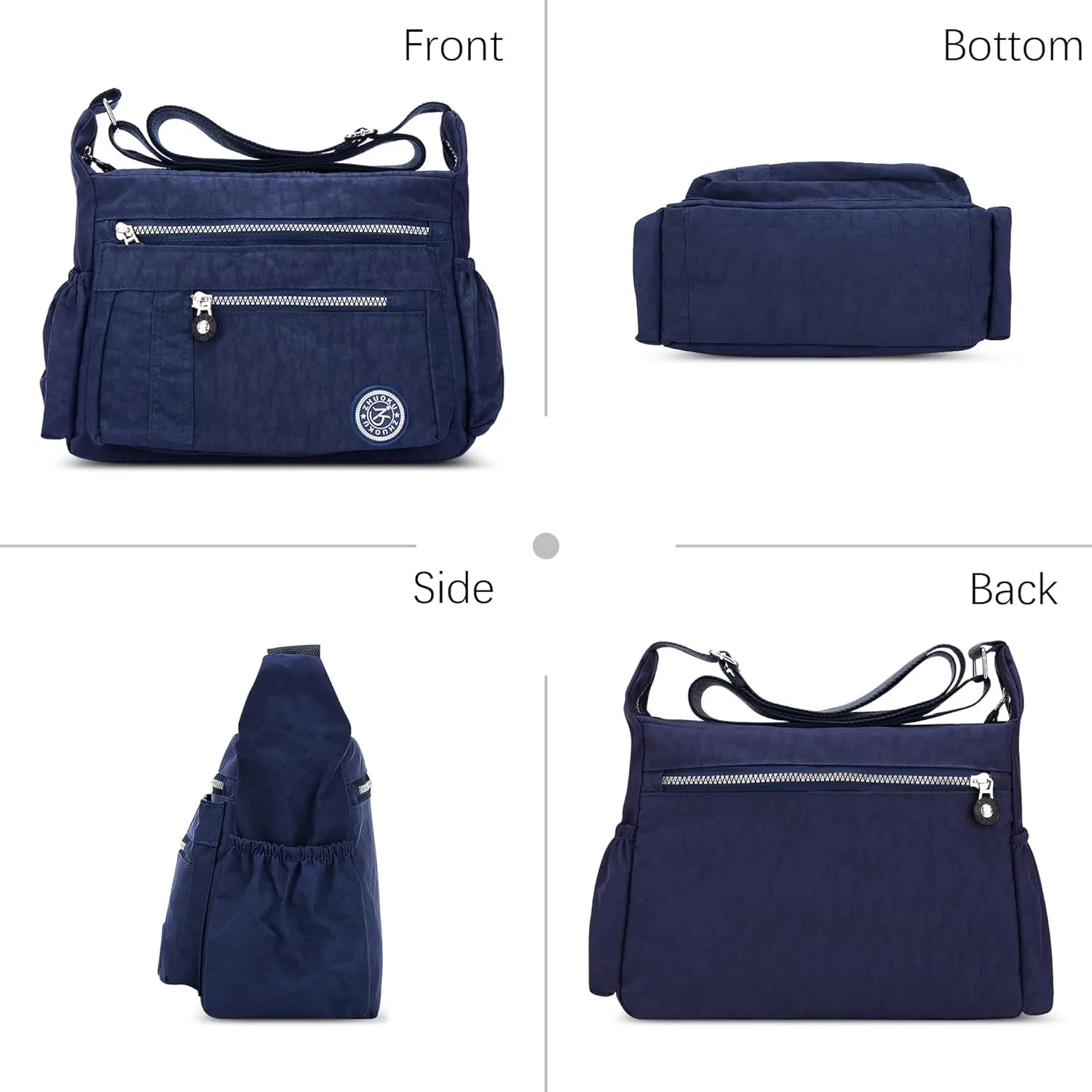 DEEVORCA Shoulder Bags Women's Casual Messenger Bag Fashion Multiple Pockets Nylon Waterproof Lightweight Shoulder Bag Daily Travel Work Shopping Shoulder Bags