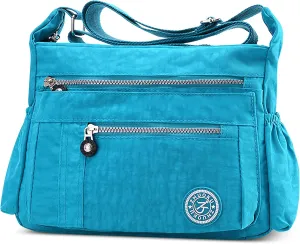 DEEVORCA Shoulder Bags Women's Casual Messenger Bag Fashion Multiple Pockets Nylon Waterproof Lightweight Shoulder Bag Daily Travel Work Shopping Shoulder Bags