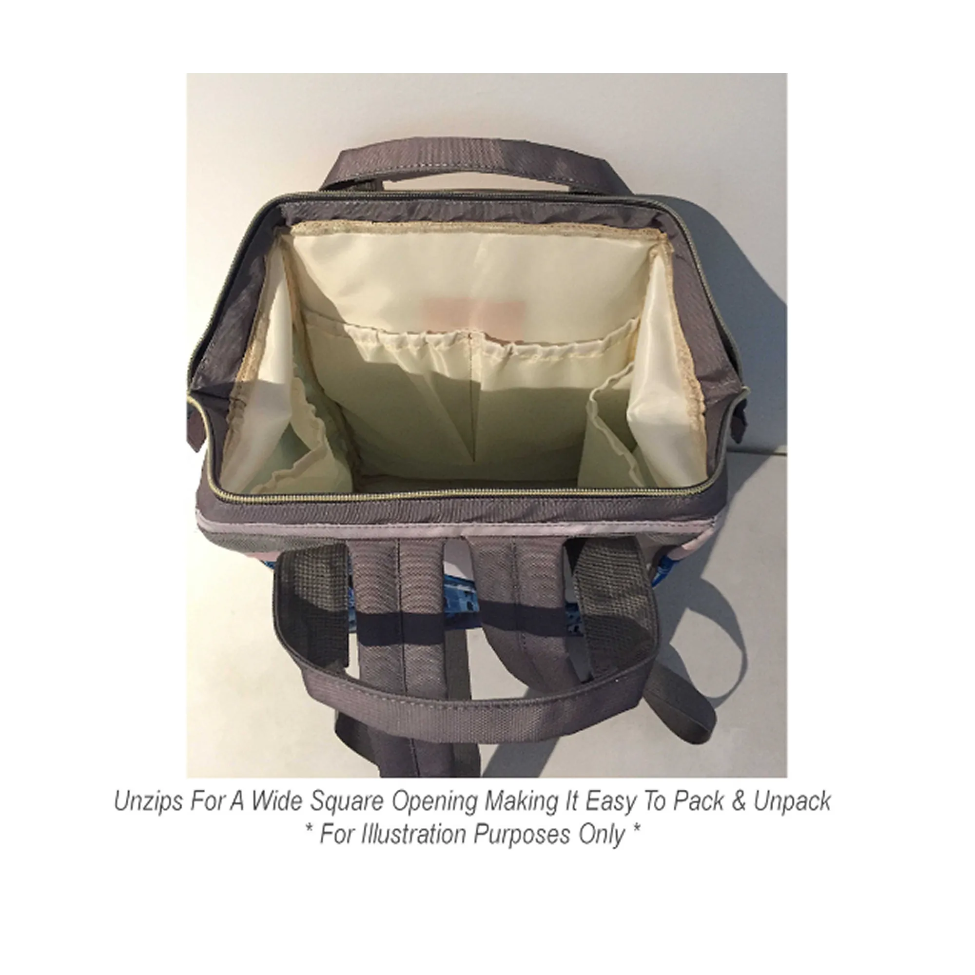 Designer Diaper Bags - African American Baby Girl With Afro Pigtails Yellow - Waterproof Multi-Function Backpack