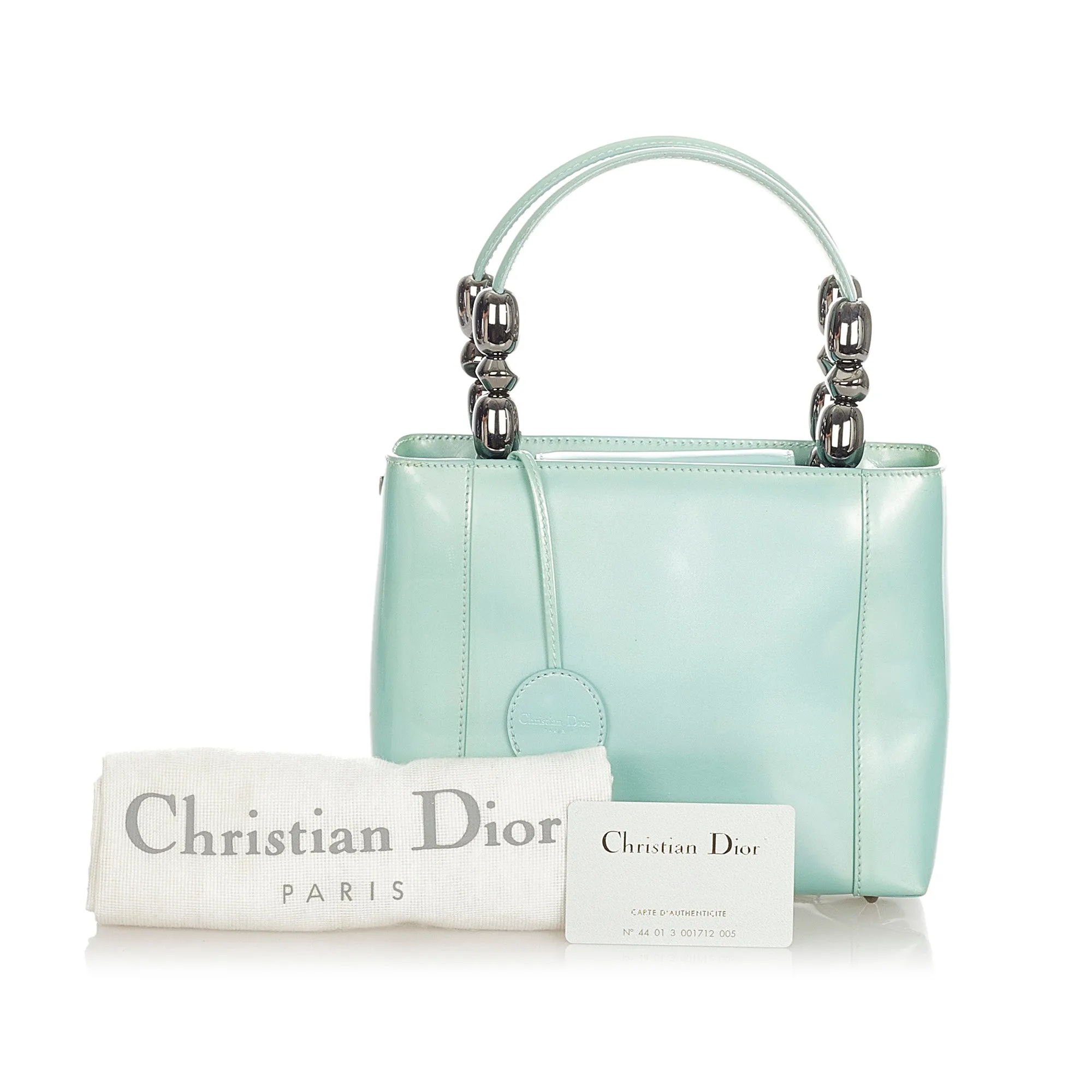 Dior Malice Pearl Leather Handbag Green