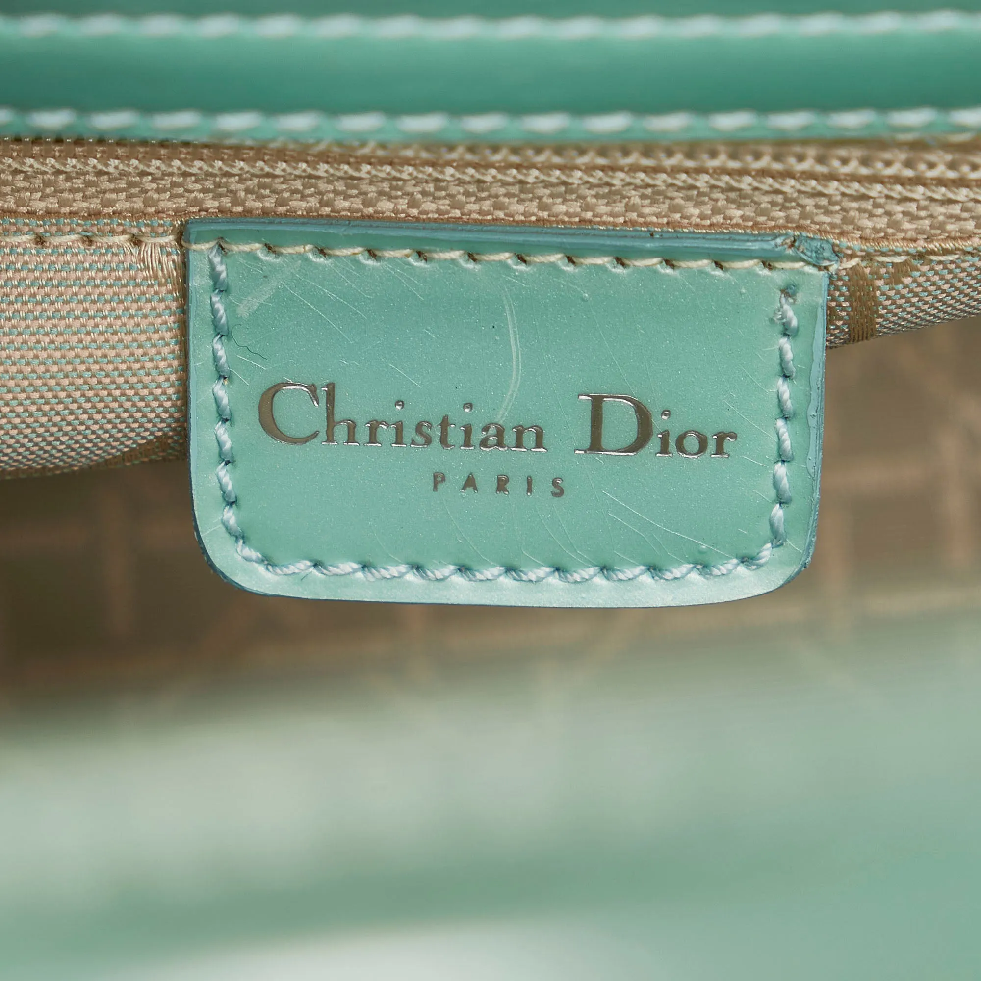 Dior Malice Pearl Leather Handbag Green