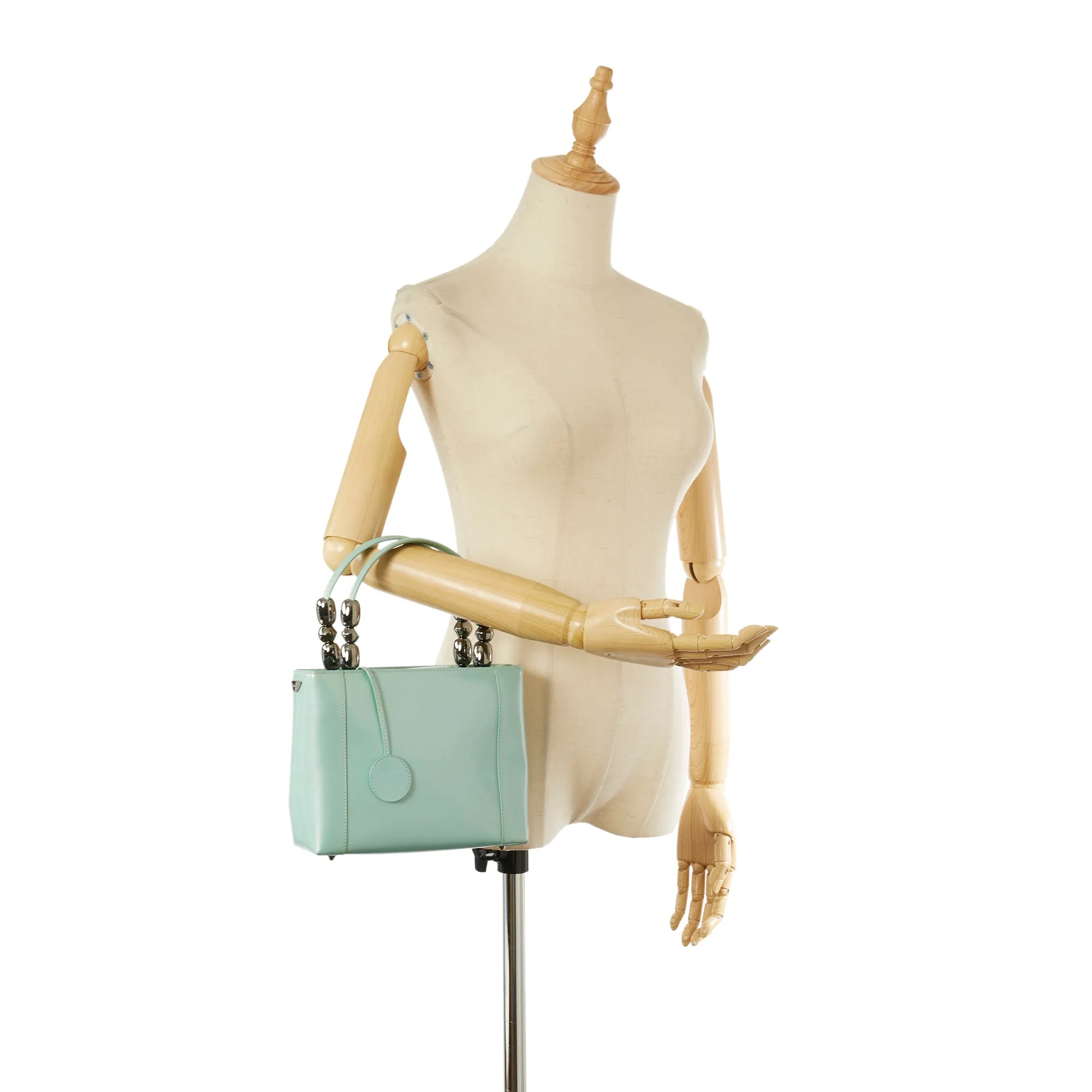 Dior Malice Pearl Leather Handbag Green