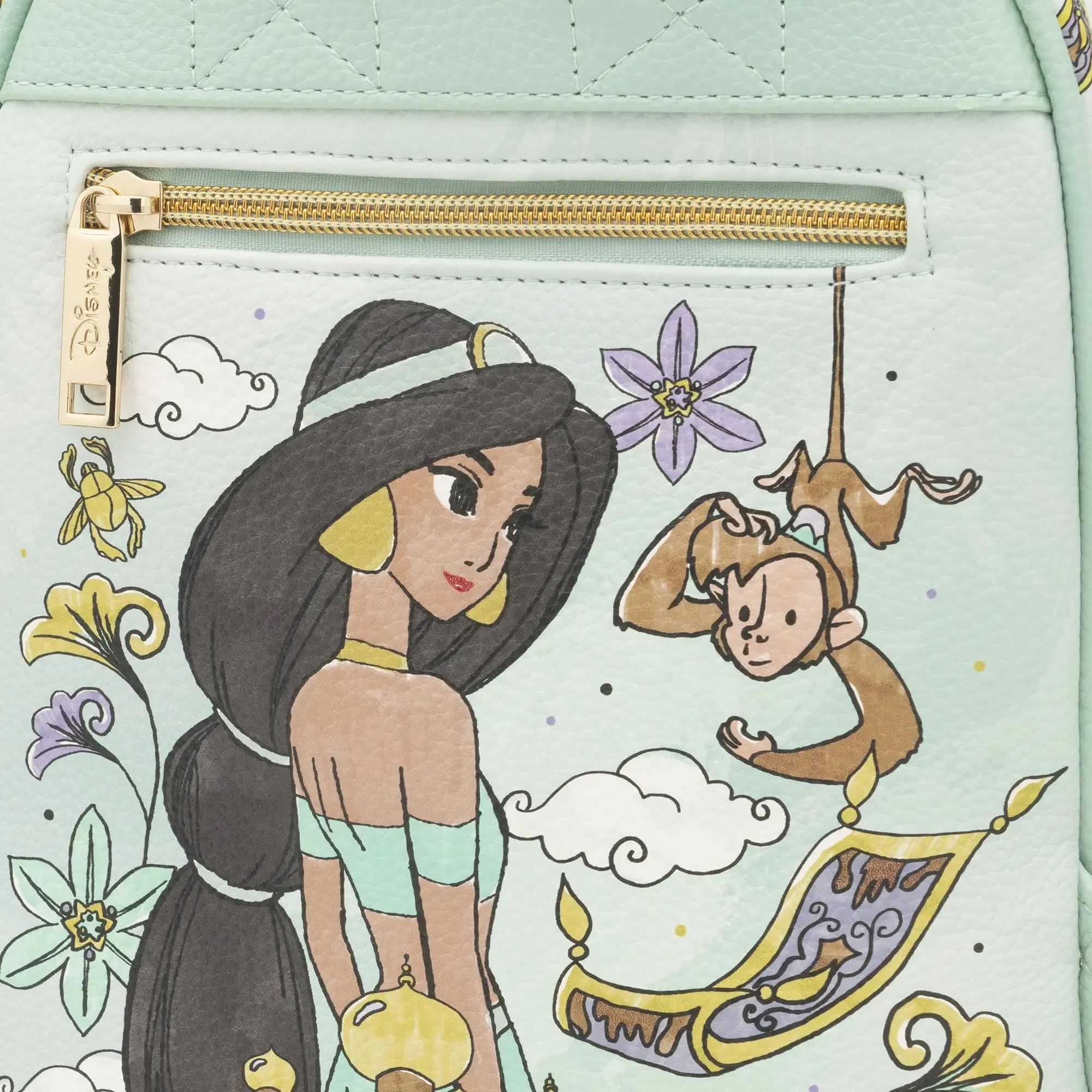 Disney Aladdin - Jasmine WondaPop 11" Vegan Leather Fashion Mini Backpack
