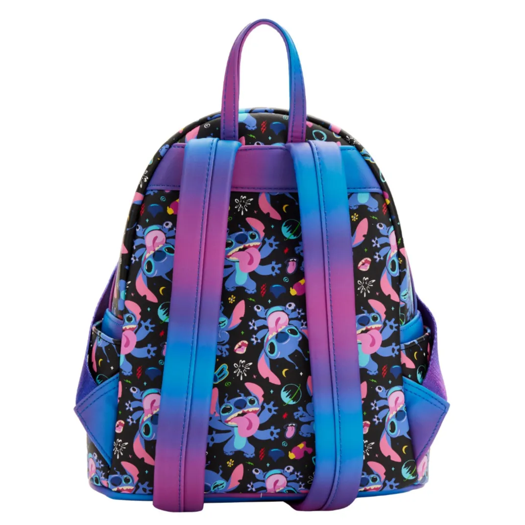 Disney Mini Backpack Stitch Space AOP Loungefly