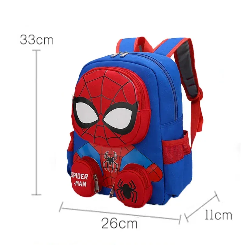 Disney Spiderman 3D Backpack – Superhero School Bag for Kids in Kindergarten and Travel