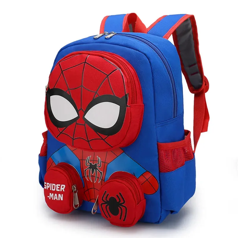Disney Spiderman 3D Backpack – Superhero School Bag for Kids in Kindergarten and Travel