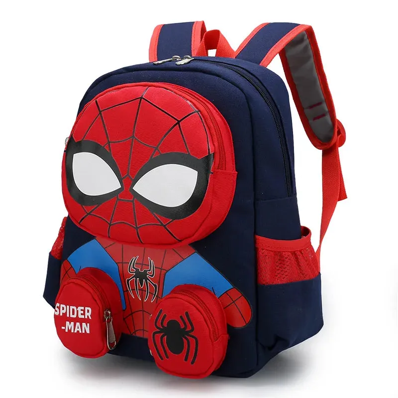 Disney Spiderman 3D Backpack – Superhero School Bag for Kids in Kindergarten and Travel