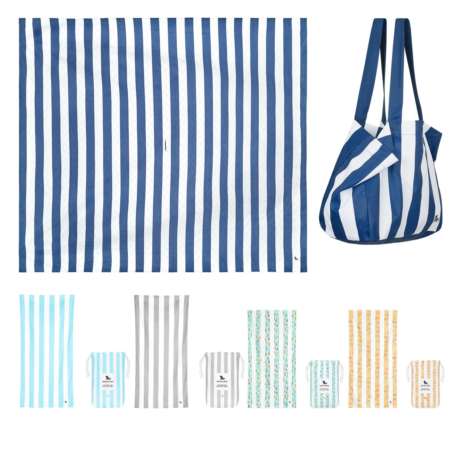 Dock & Bay 4 Towels   Picnic Blanket   Bag - Set A