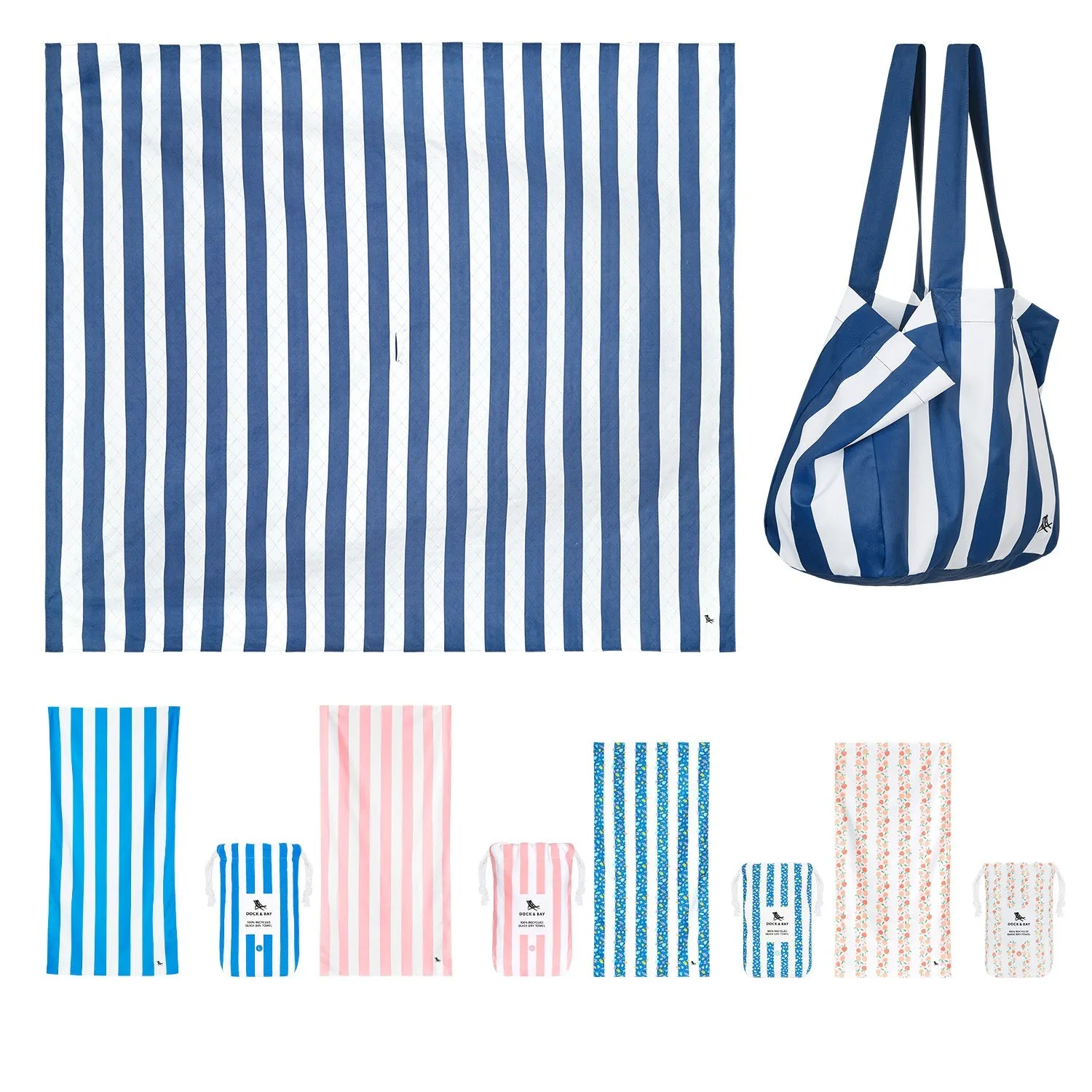 Dock & Bay 4 Towels   Picnic Blanket   Bag - Set A