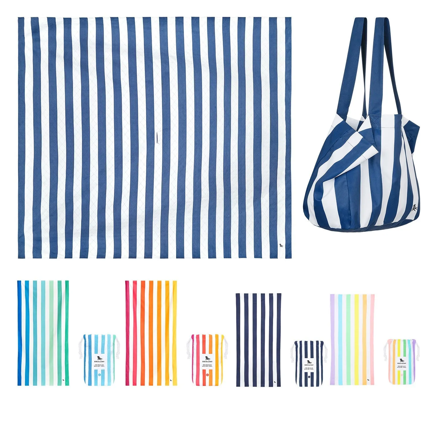 Dock & Bay 4 Towels   Picnic Blanket   Bag - Set A