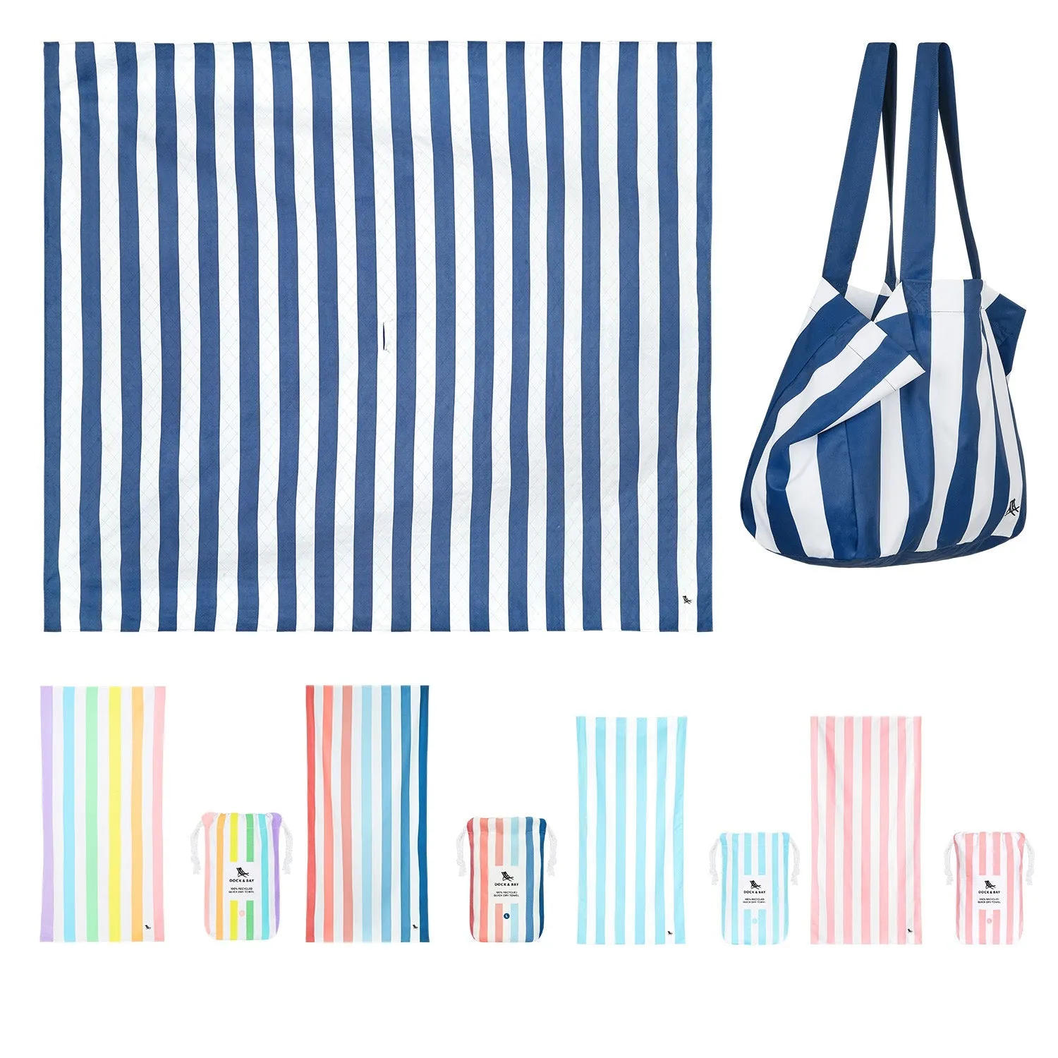 Dock & Bay 4 Towels   Picnic Blanket   Bag - Set A
