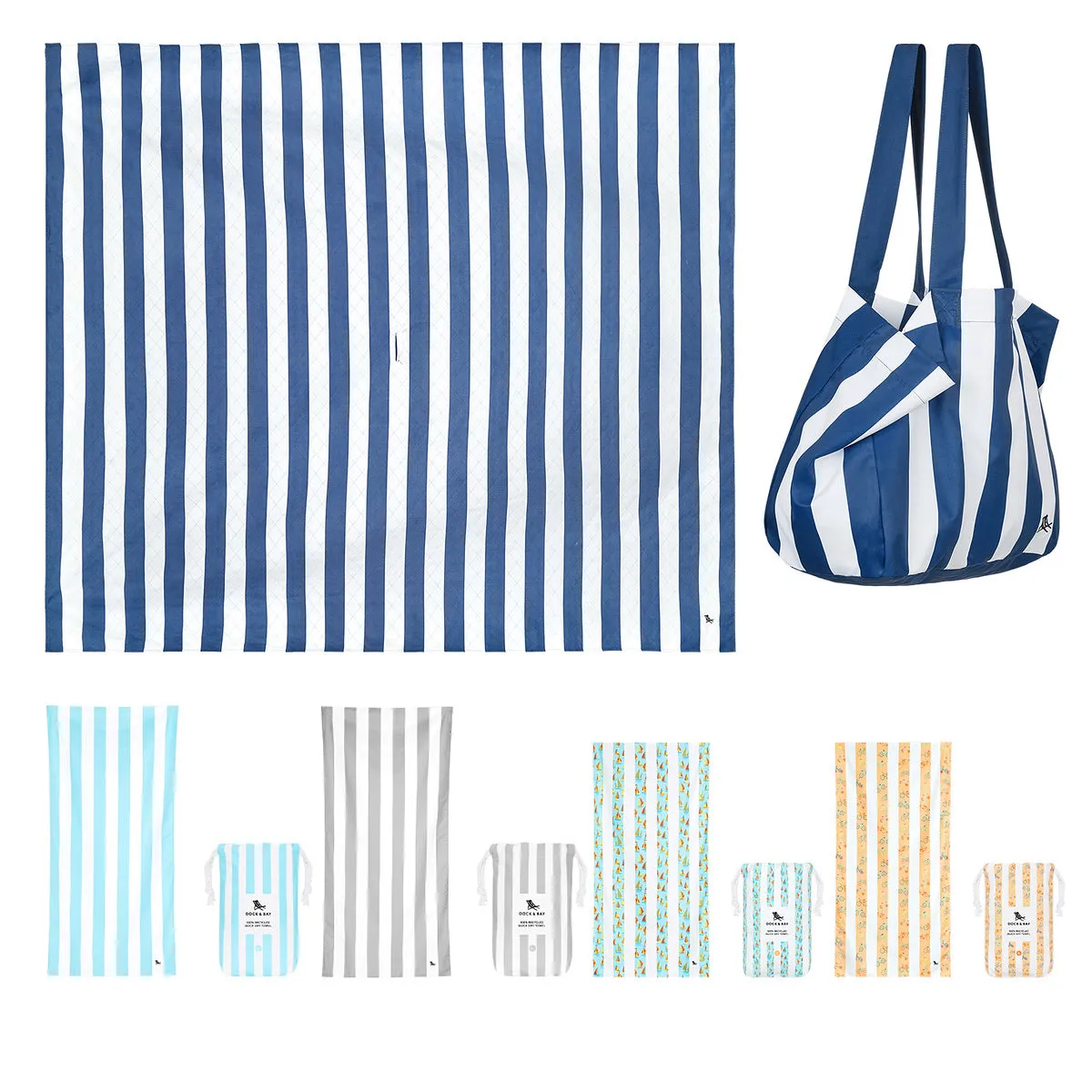 Dock & Bay 4 Towels   Picnic Blanket   Bag - Set A