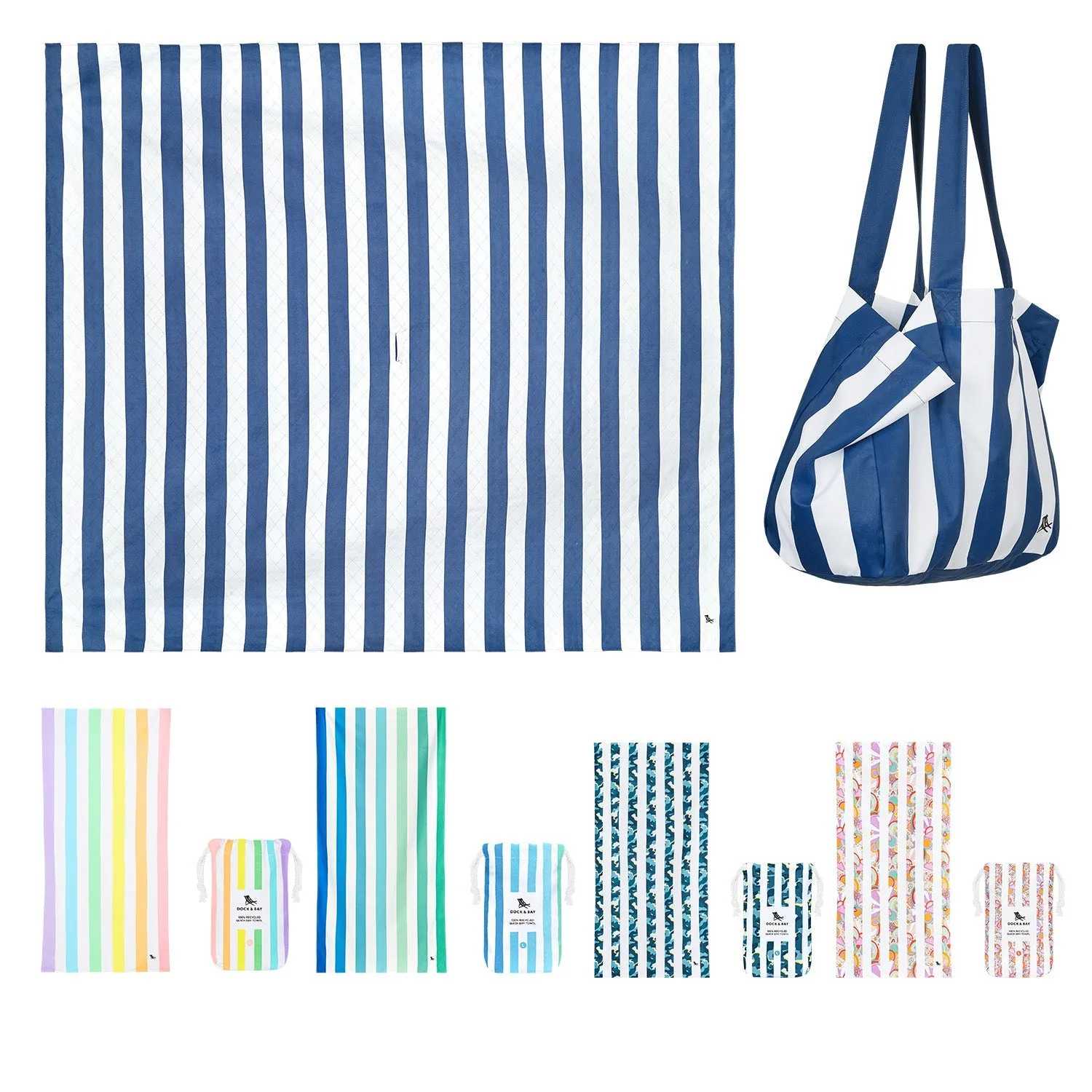 Dock & Bay 4 Towels   Picnic Blanket   Bag - Set G