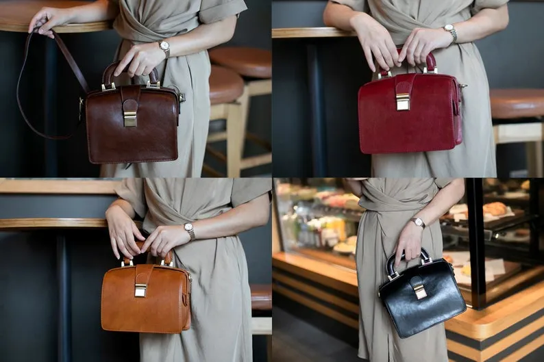 Doctor Handbag Leather Small Bag