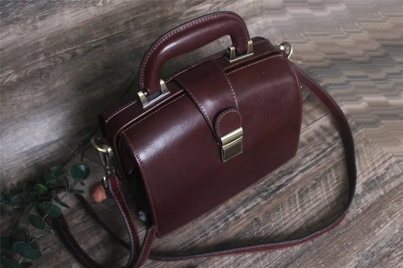Doctor Handbag Leather Small Bag