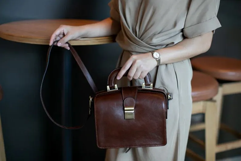 Doctor Handbag Leather Small Bag