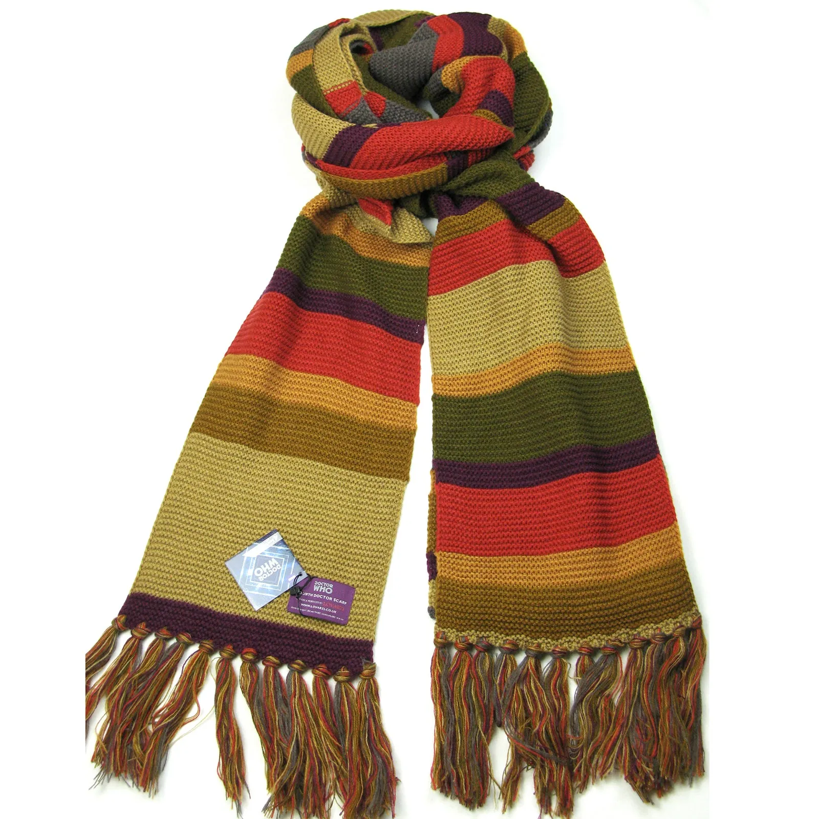 Doctor Who 4th Doctor (Tom Baker) Scarf 18 ft Season 16 - 17 - Official BBC Scarf