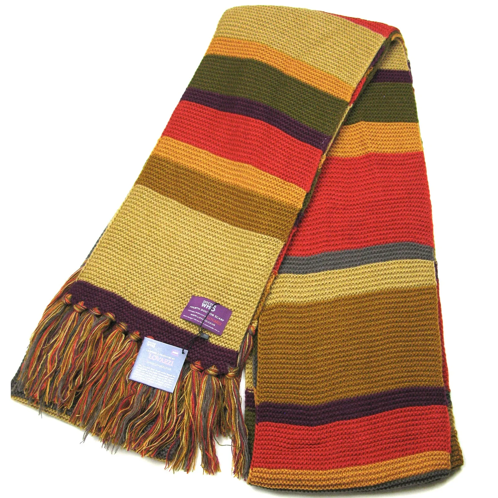Doctor Who 4th Doctor (Tom Baker) Scarf 18 ft Season 16 - 17 - Official BBC Scarf
