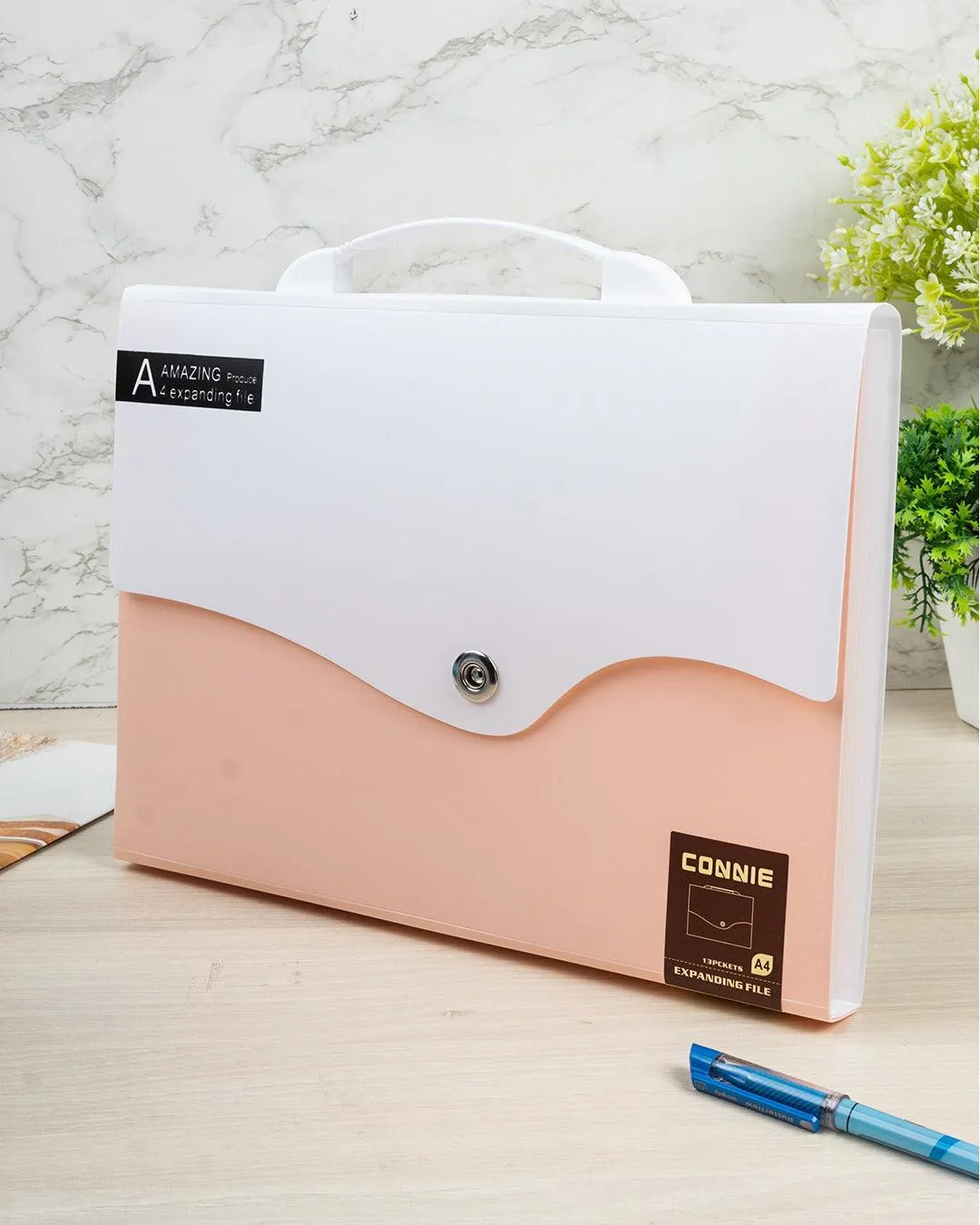 Document Holder, Peach, Plastic