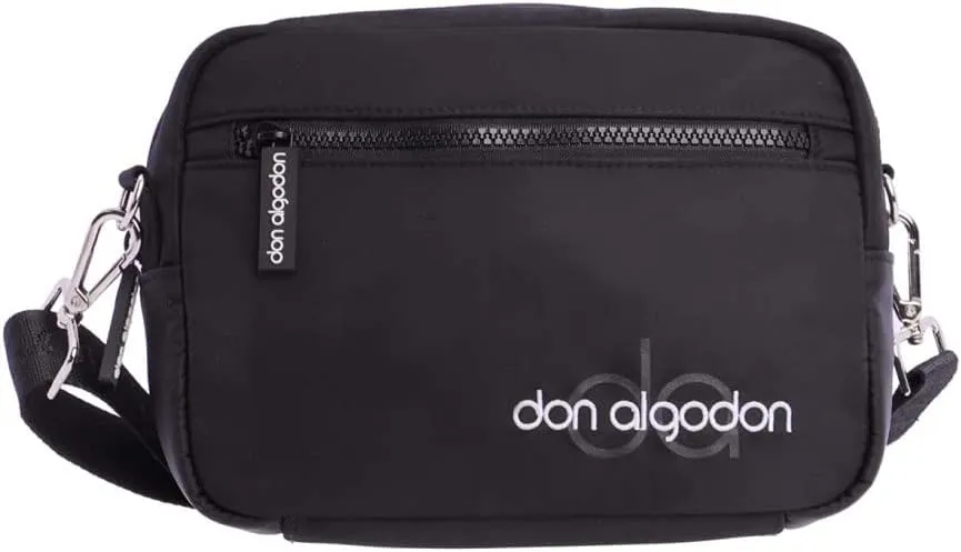 DON ALGODON Women's Zaira Shoulder Bags, black, 22 x 8 x 16 cm
