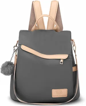 DORRISO Women's Backpack Waterproof PU Leather School Bags Anti-Theft Daypack Shoulder Bags Travel Bag Outdoor Lightweight Women Shoulder Bags Handbag