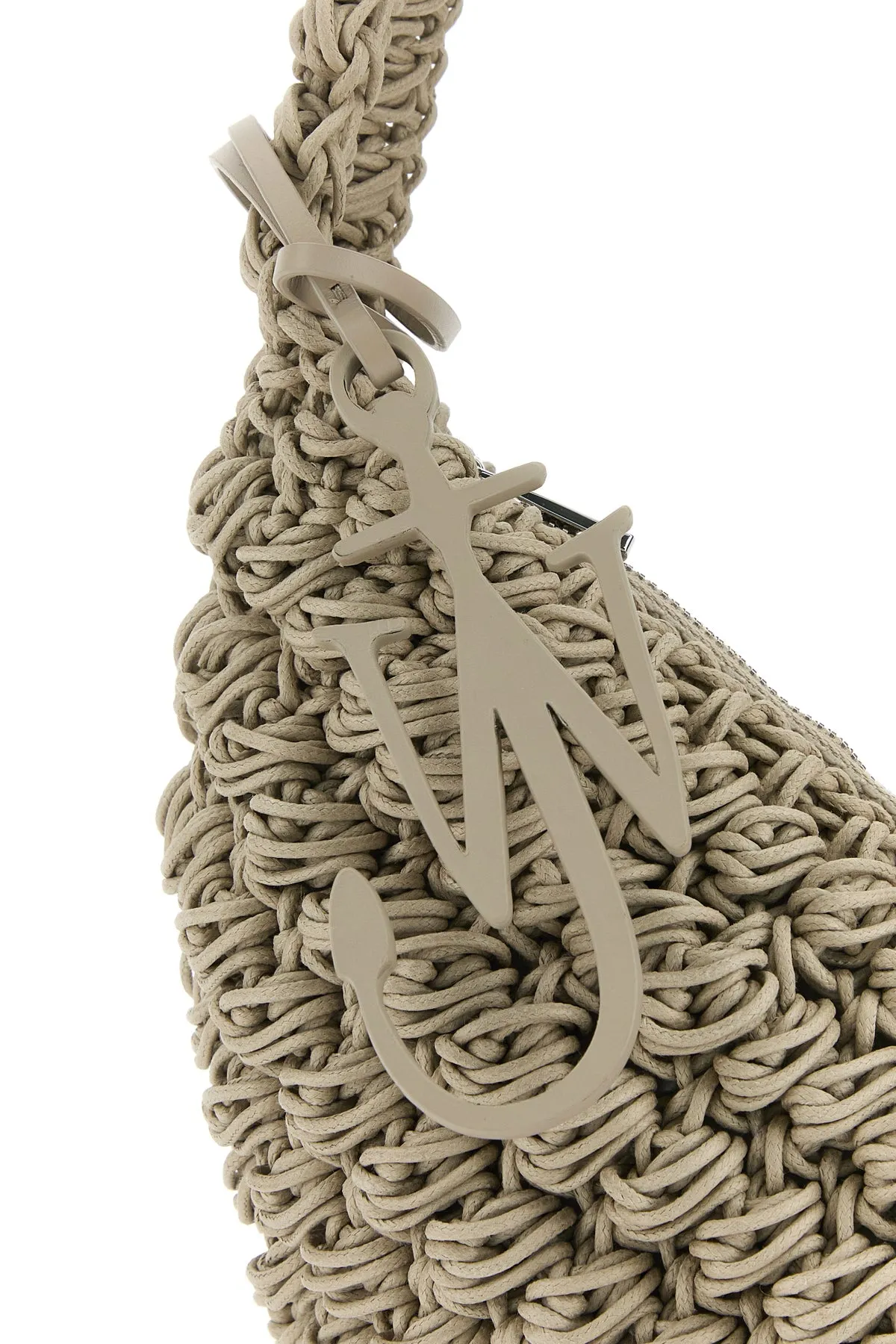 Dove grey knit Popcorn Sling crossbody bag