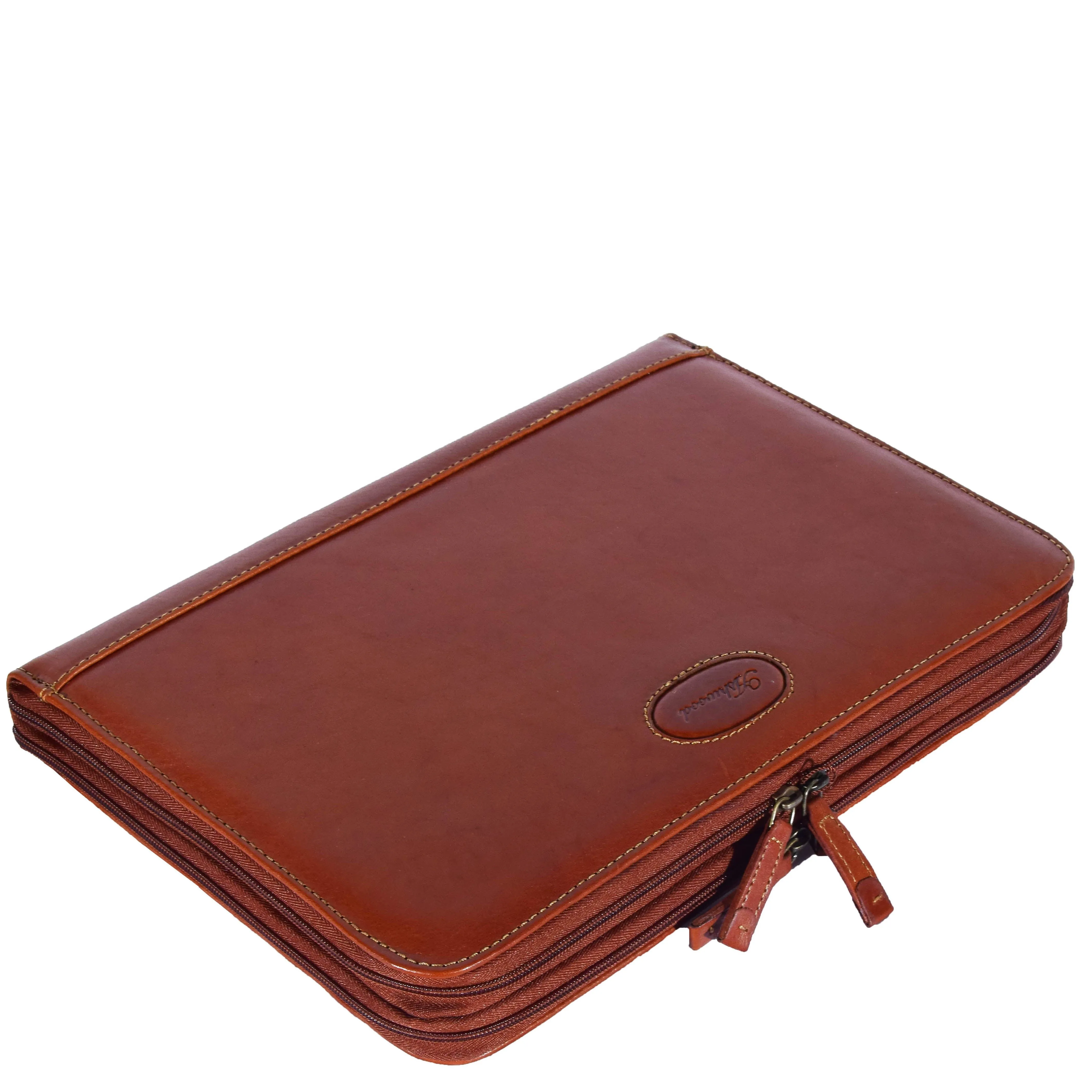 DR293 Real Leather Portfolio Case A4 Document Holder Chestnut