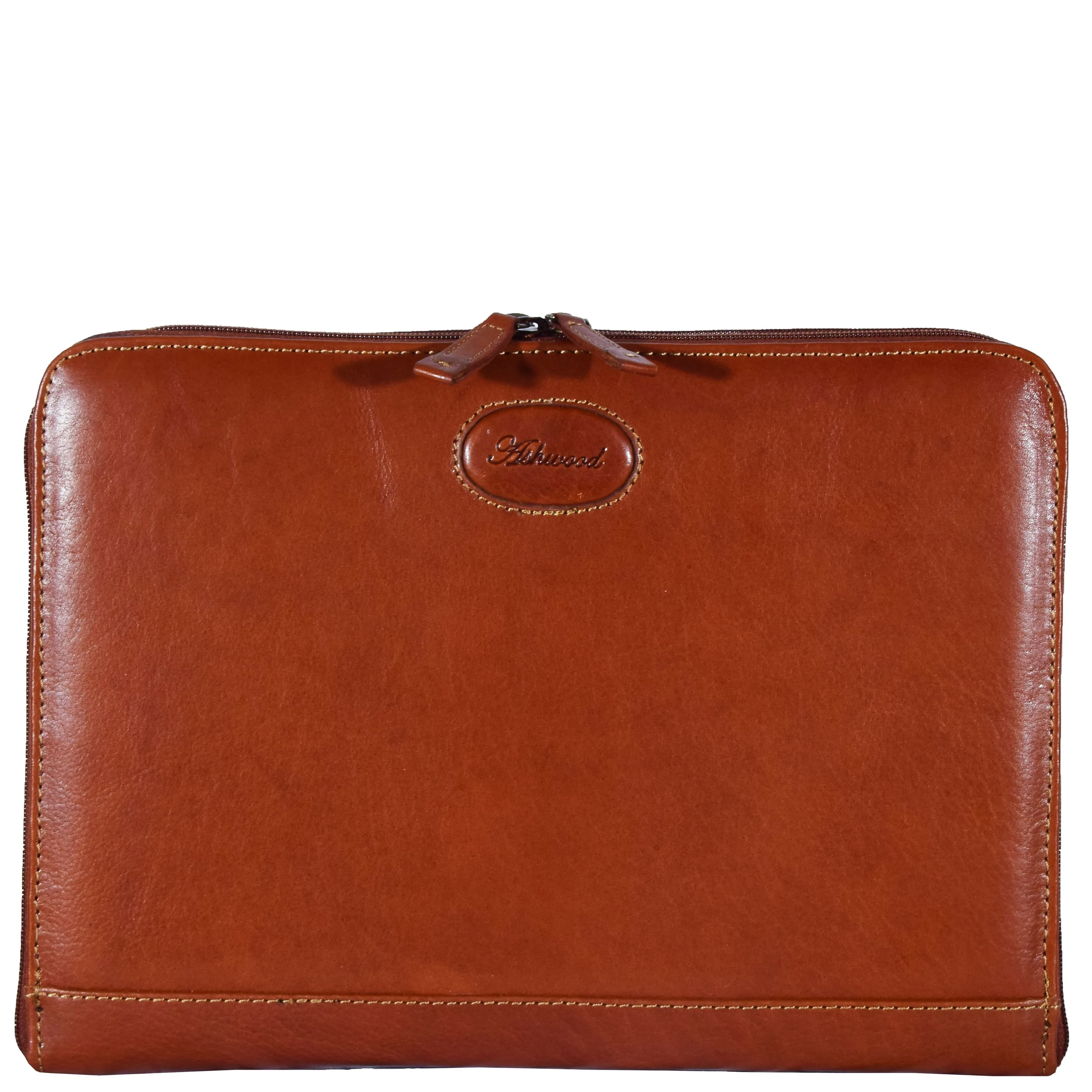DR293 Real Leather Portfolio Case A4 Document Holder Chestnut