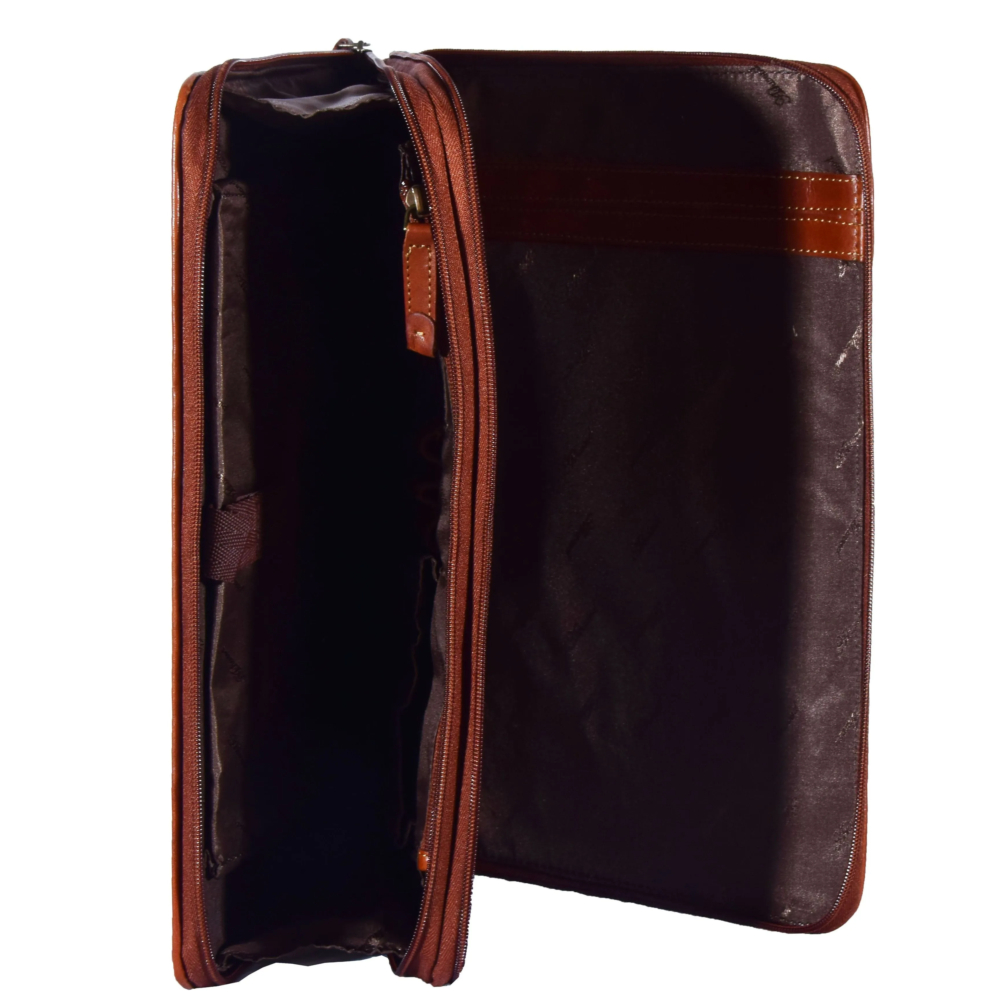 DR293 Real Leather Portfolio Case A4 Document Holder Chestnut