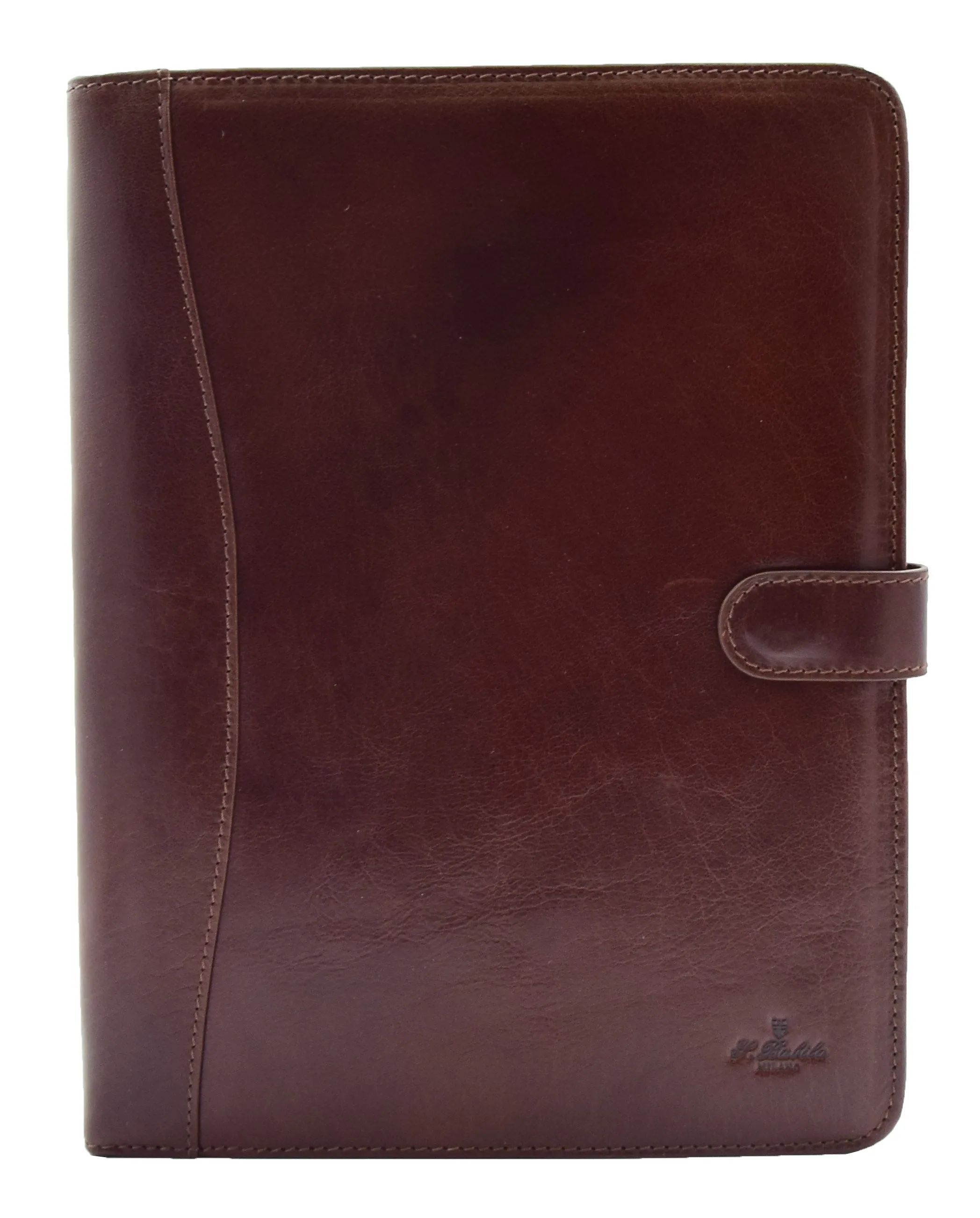DR481 Genuine Leather Portfolio Case A4 Size Brown