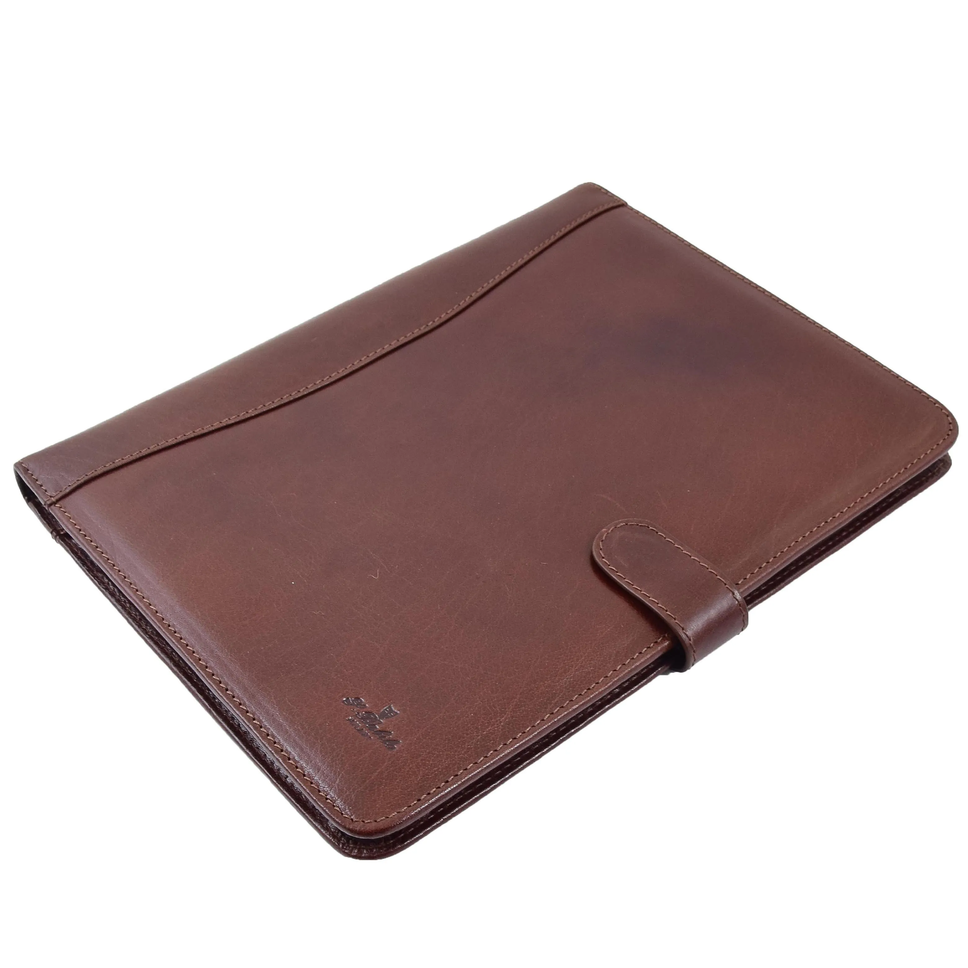 DR481 Genuine Leather Portfolio Case A4 Size Brown
