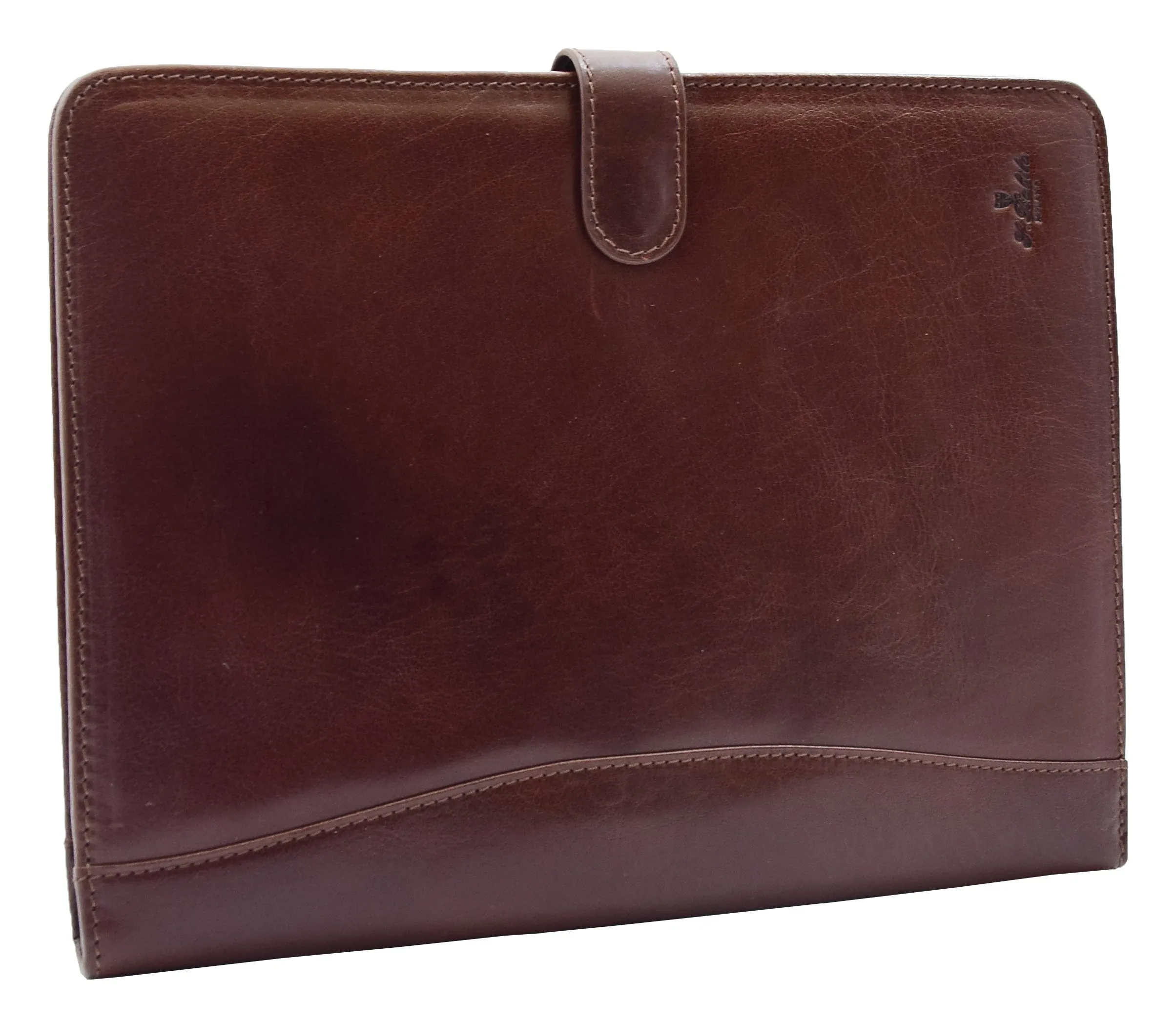 DR481 Genuine Leather Portfolio Case A4 Size Brown