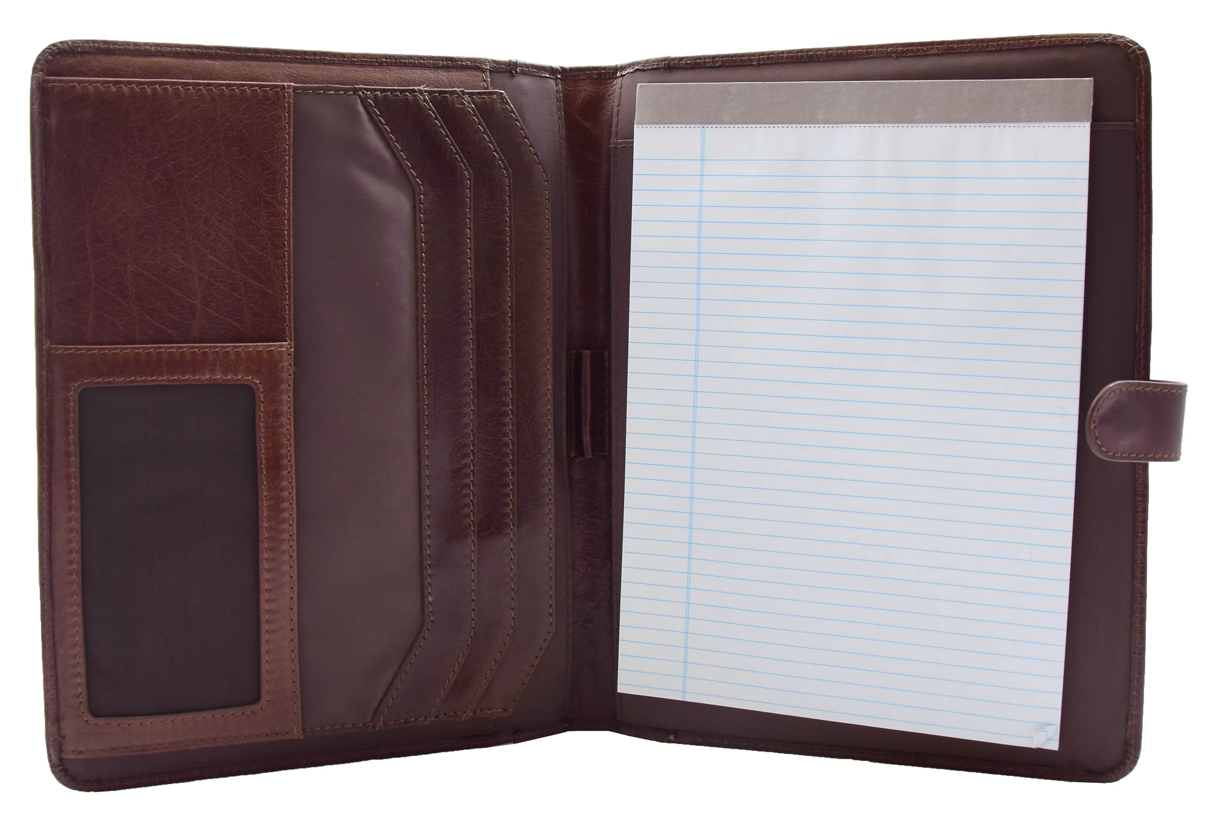 DR481 Genuine Leather Portfolio Case A4 Size Brown