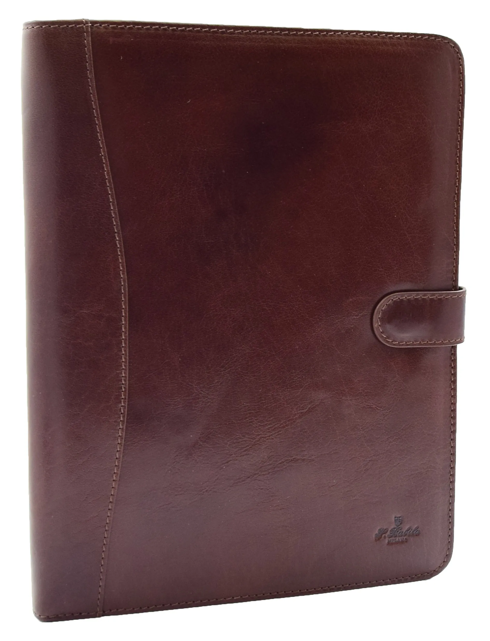 DR481 Genuine Leather Portfolio Case A4 Size Brown