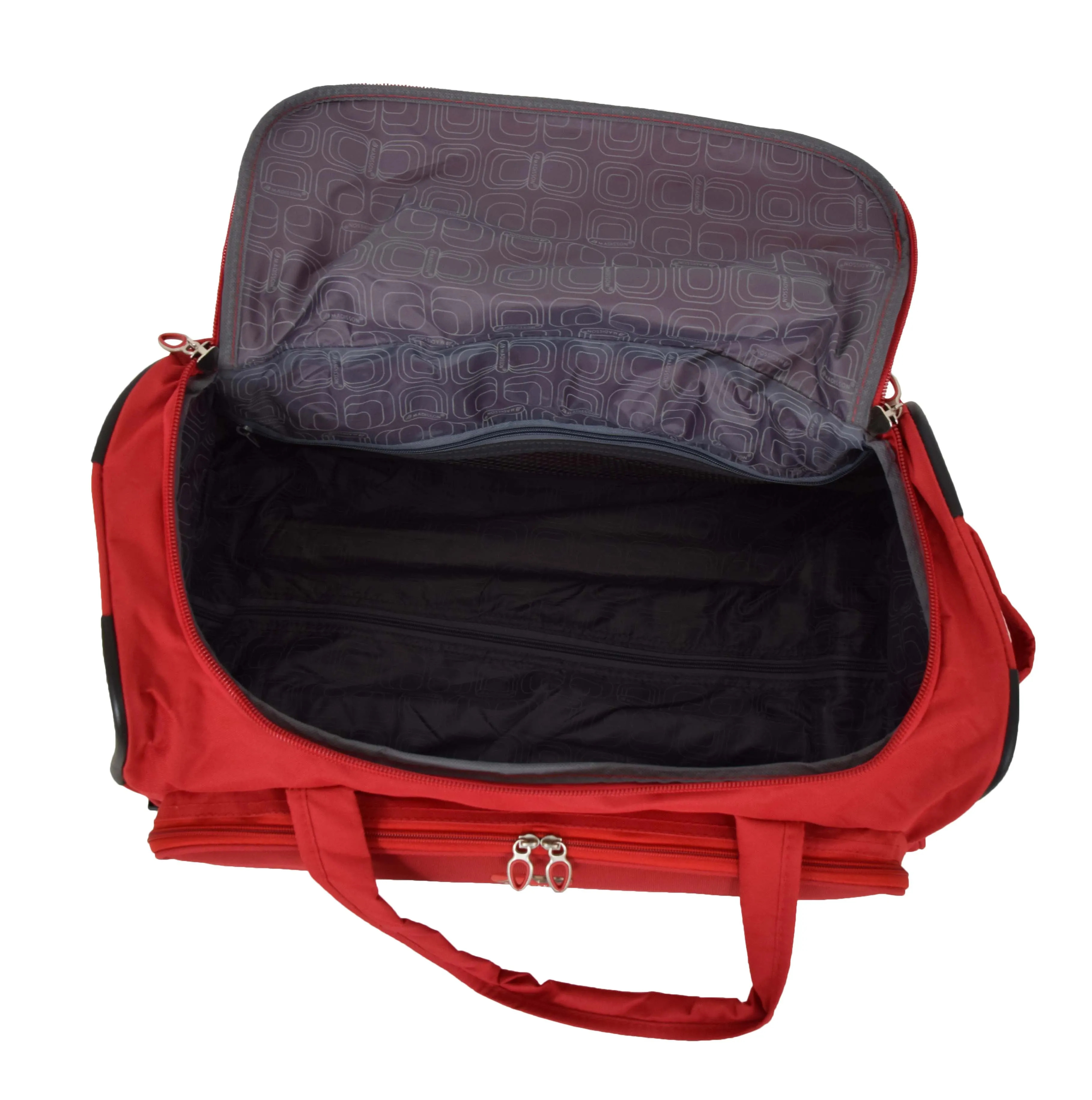 DR487 Lightweight Mid Size Holdall with Wheels Red