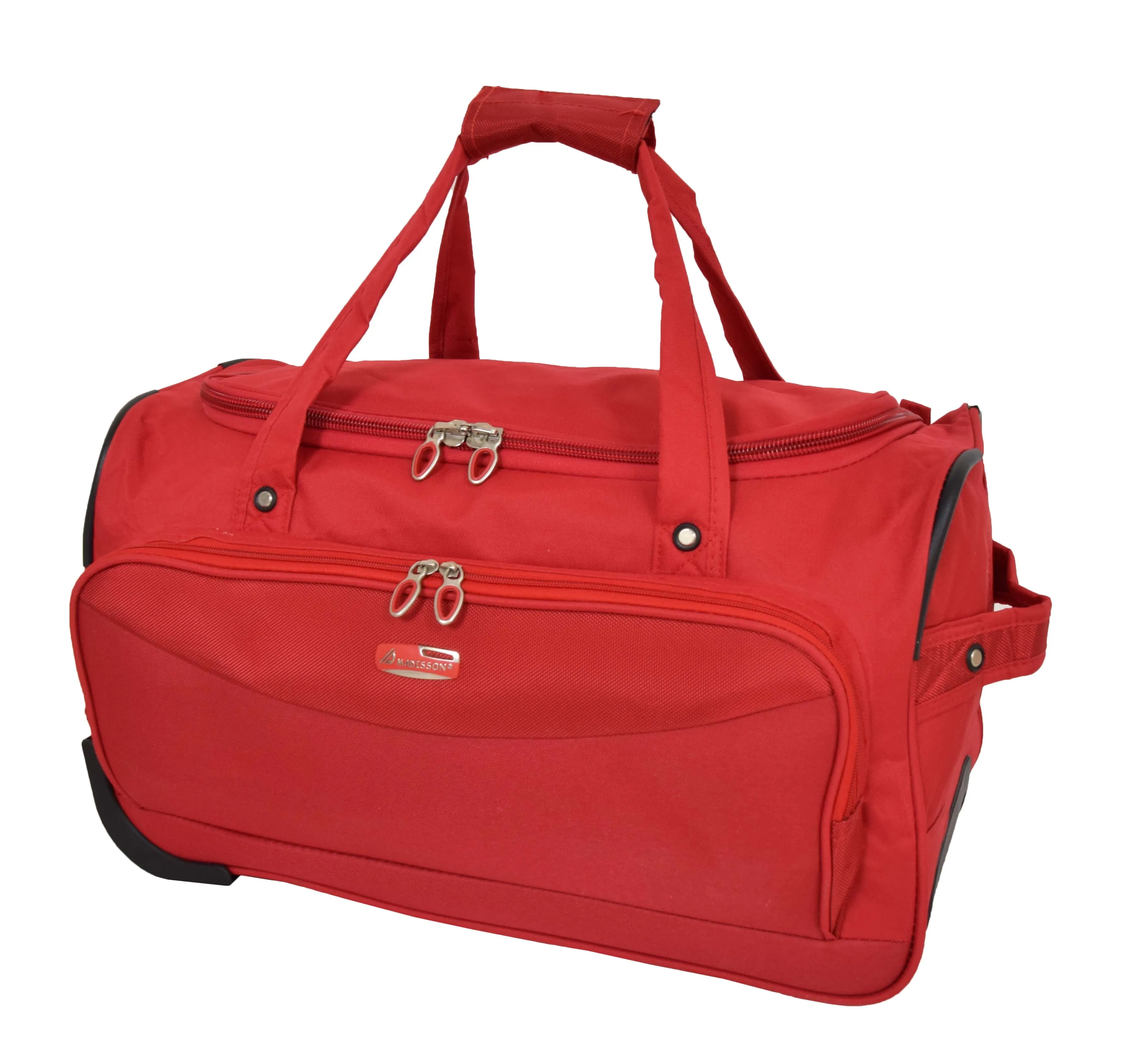 DR487 Lightweight Mid Size Holdall with Wheels Red