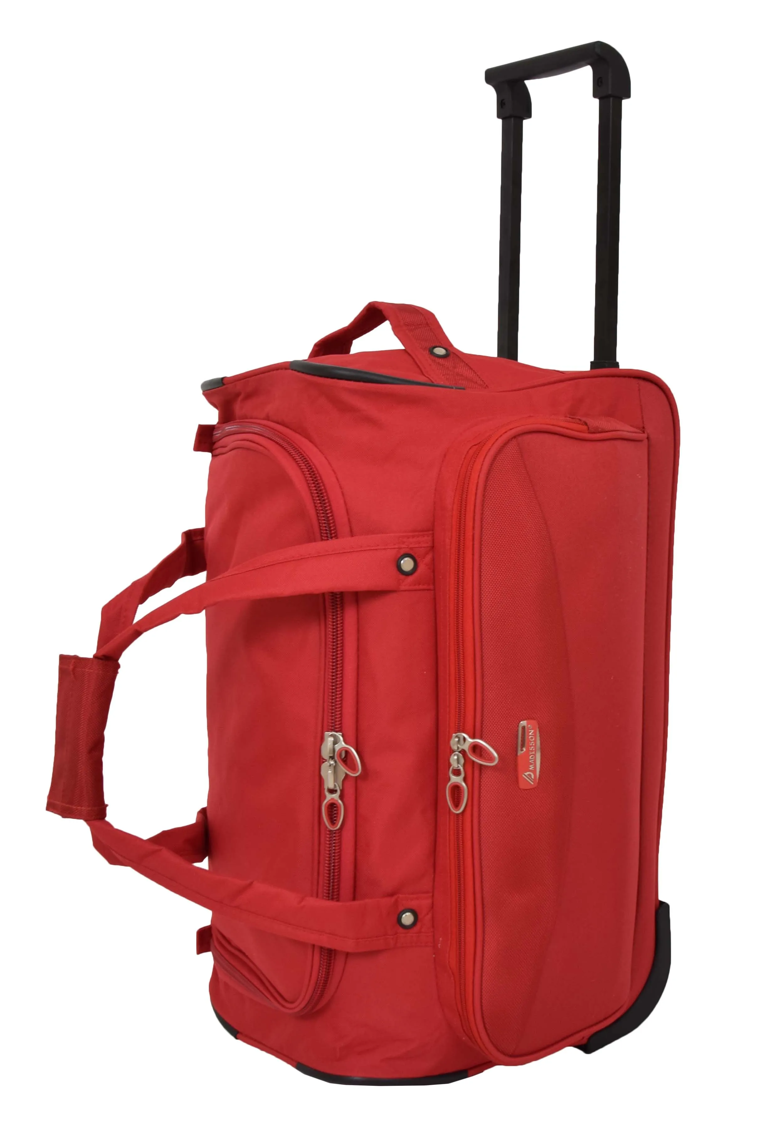 DR487 Lightweight Mid Size Holdall with Wheels Red