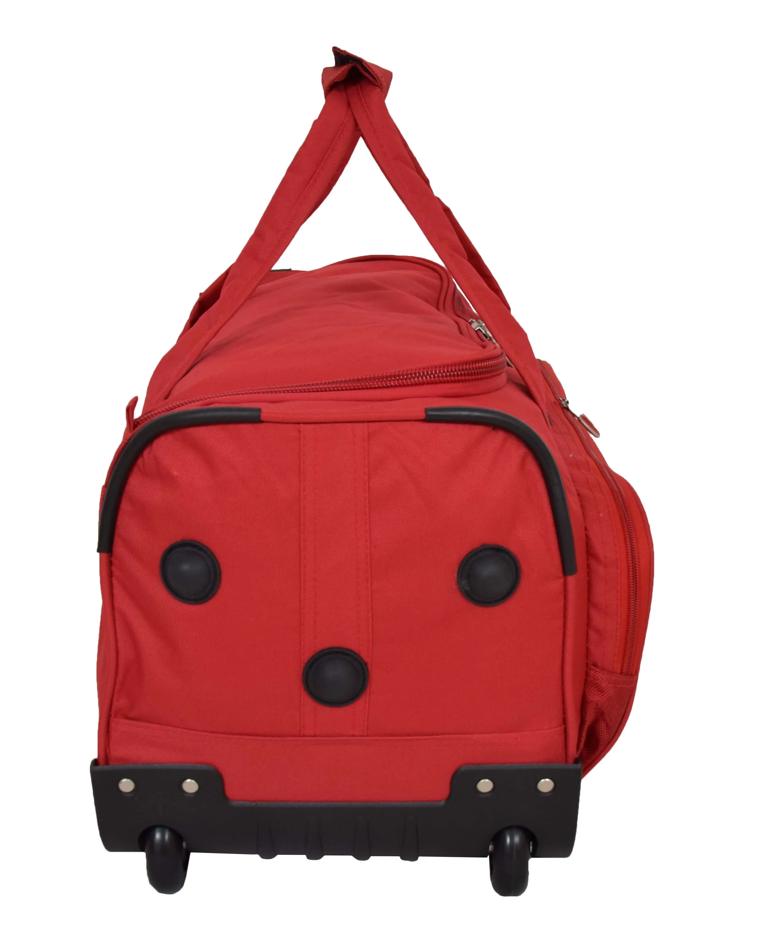 DR487 Lightweight Mid Size Holdall with Wheels Red