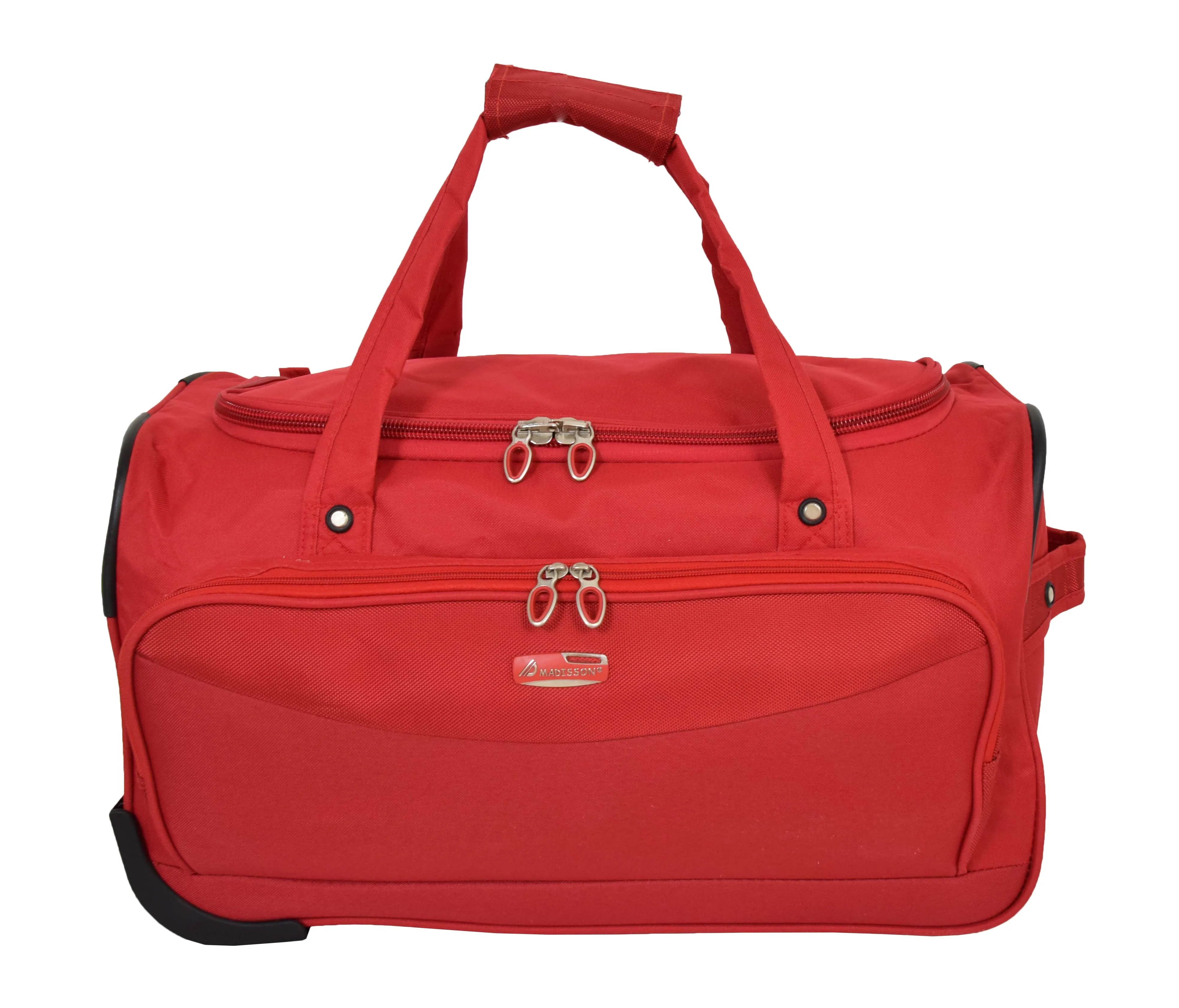 DR487 Lightweight Mid Size Holdall with Wheels Red