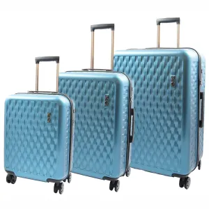 DR511 Travel Luggage 360 Spinner With 8 Wheels Blue