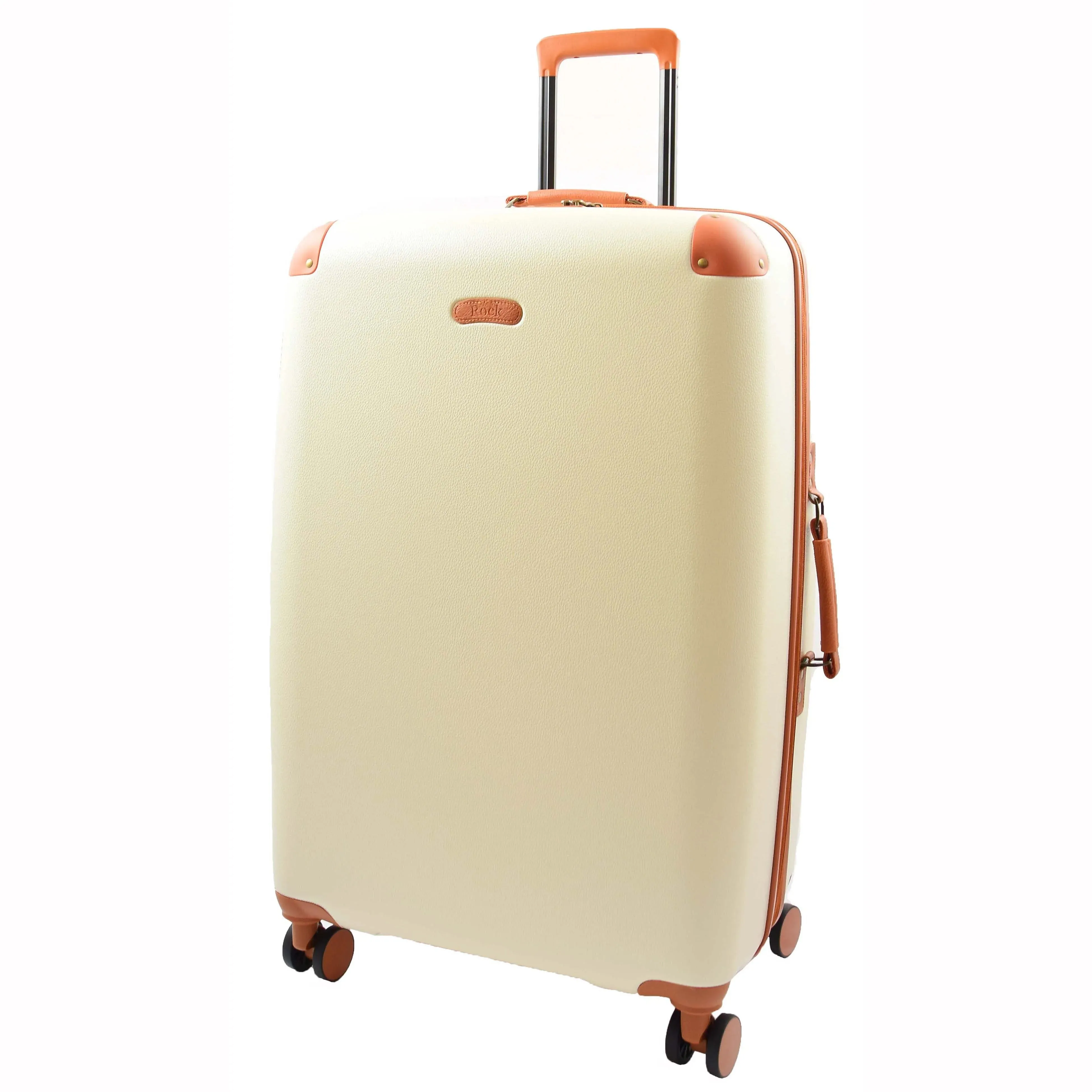 DR512 Luggage Spinner 8 Wheeled With Expandable PC ABS Cream