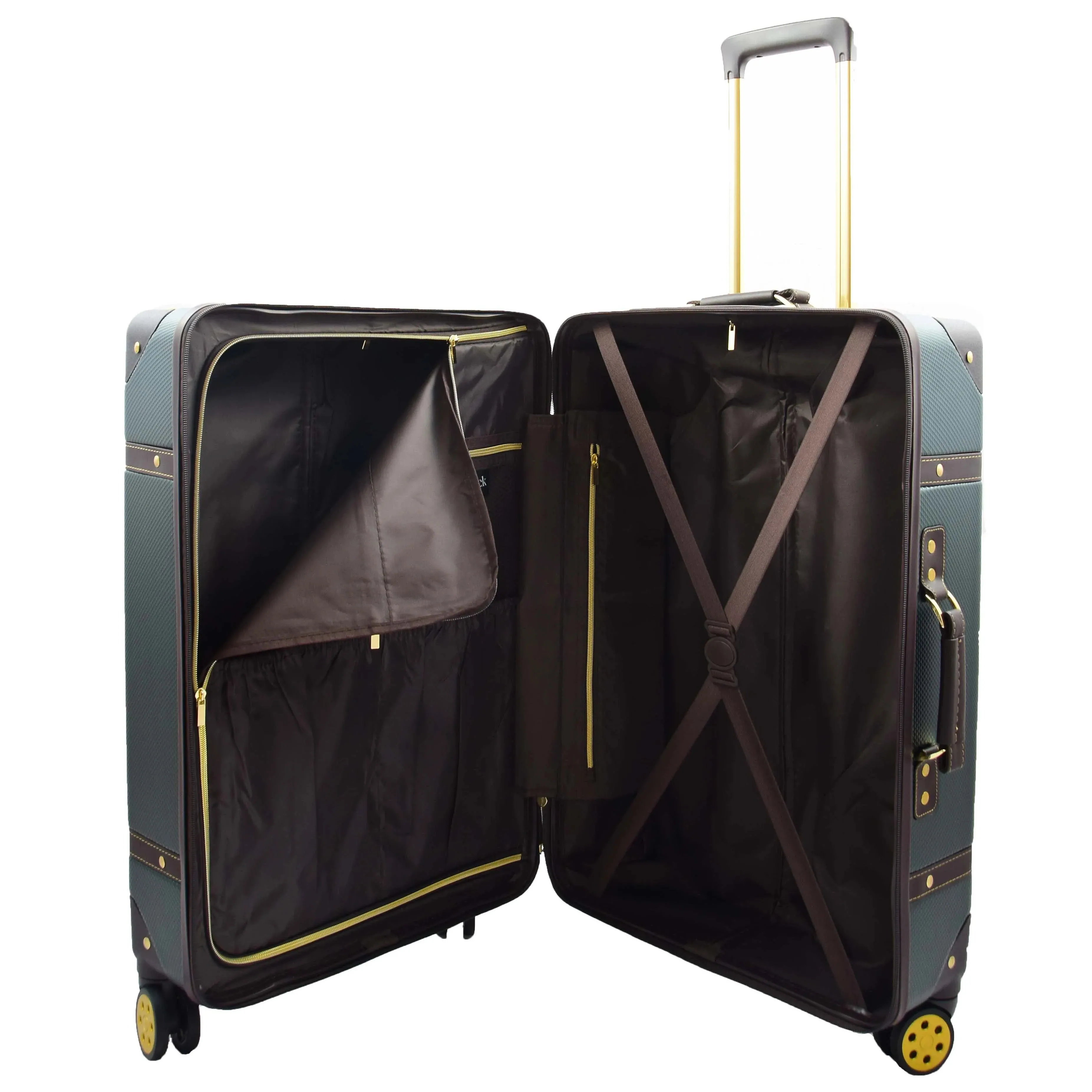 DR515 Travel Luggage with 8 Spinner Wheels Emerald